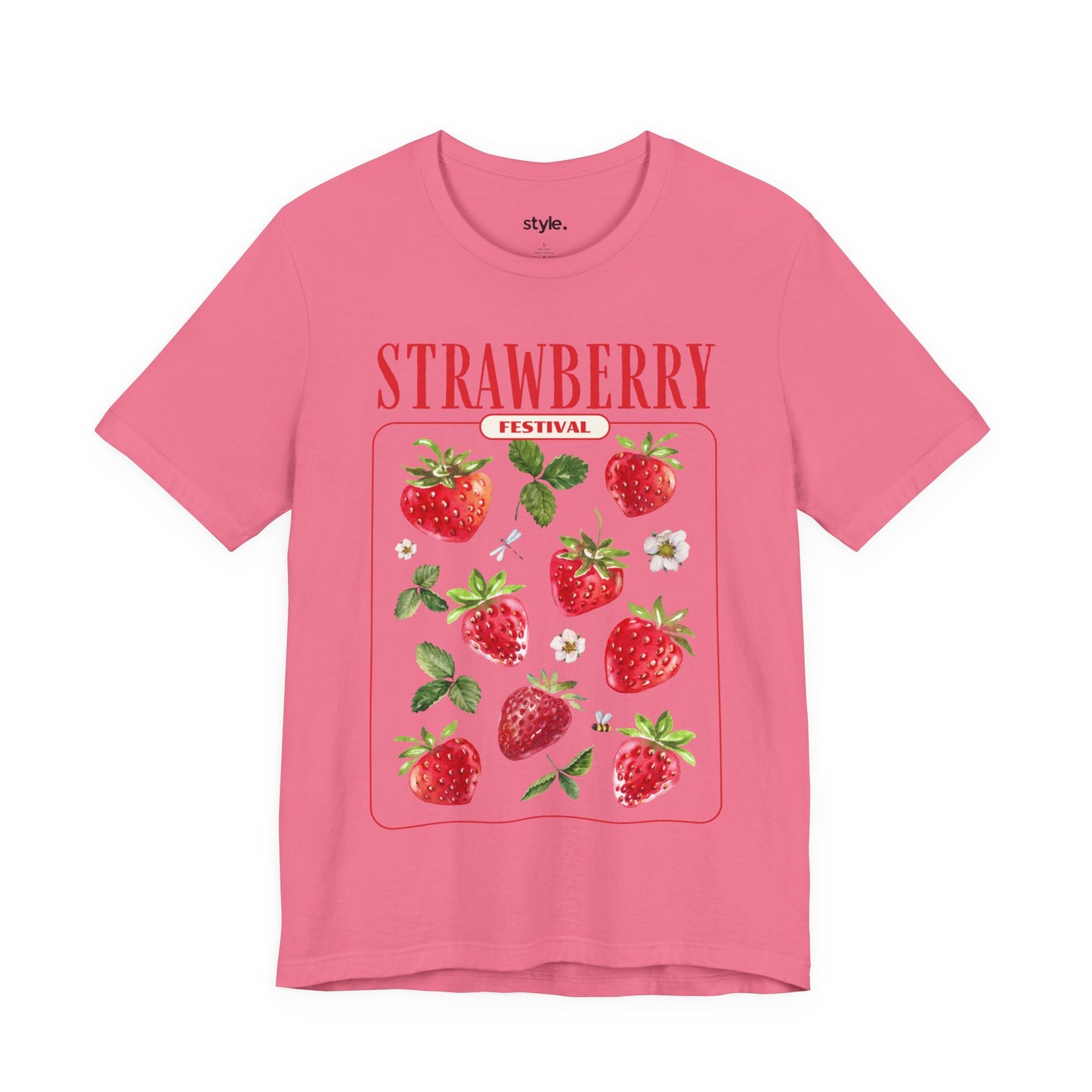 Strawberry Festival Unisex Tee Cute Summer Graphic Shirt for Fruit & Berry Lovers
