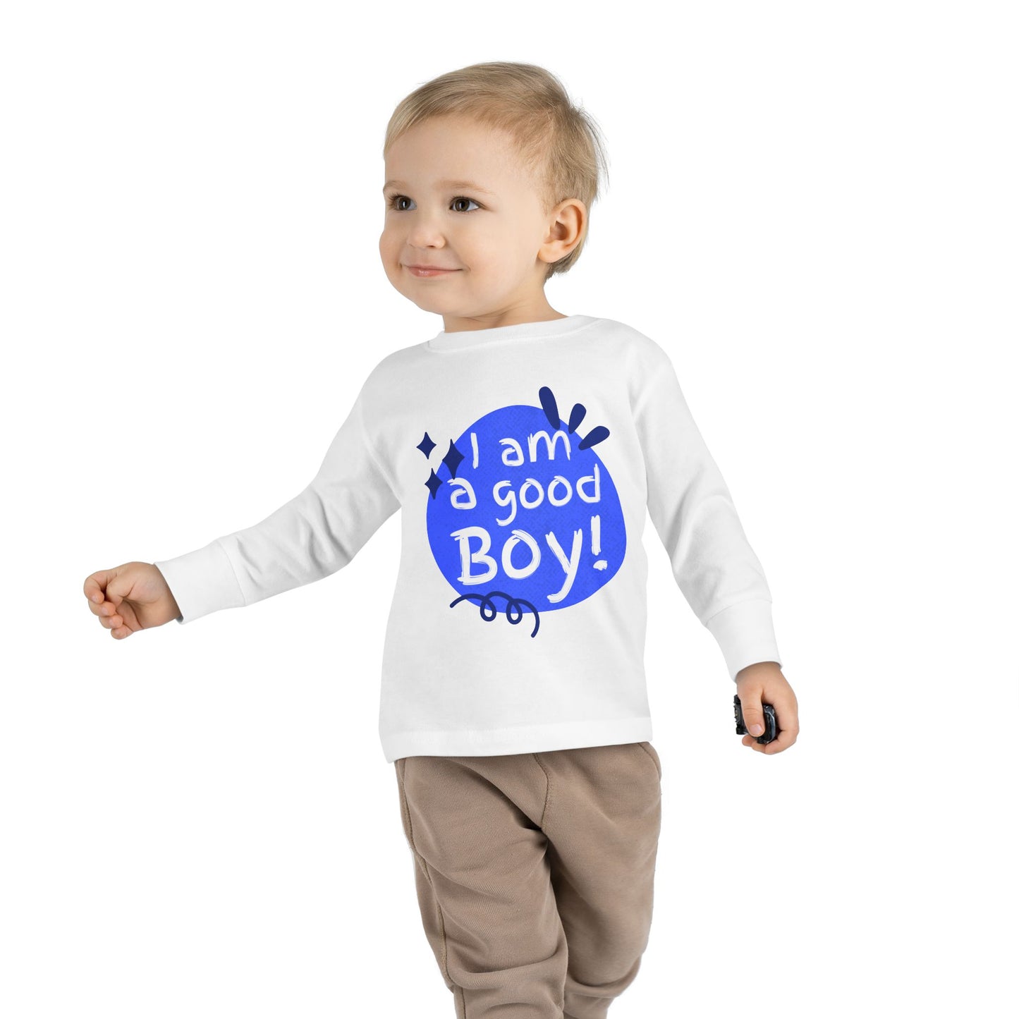 Playful Toddler Long Sleeve Tee I Am A Good Boy Kids Shirt