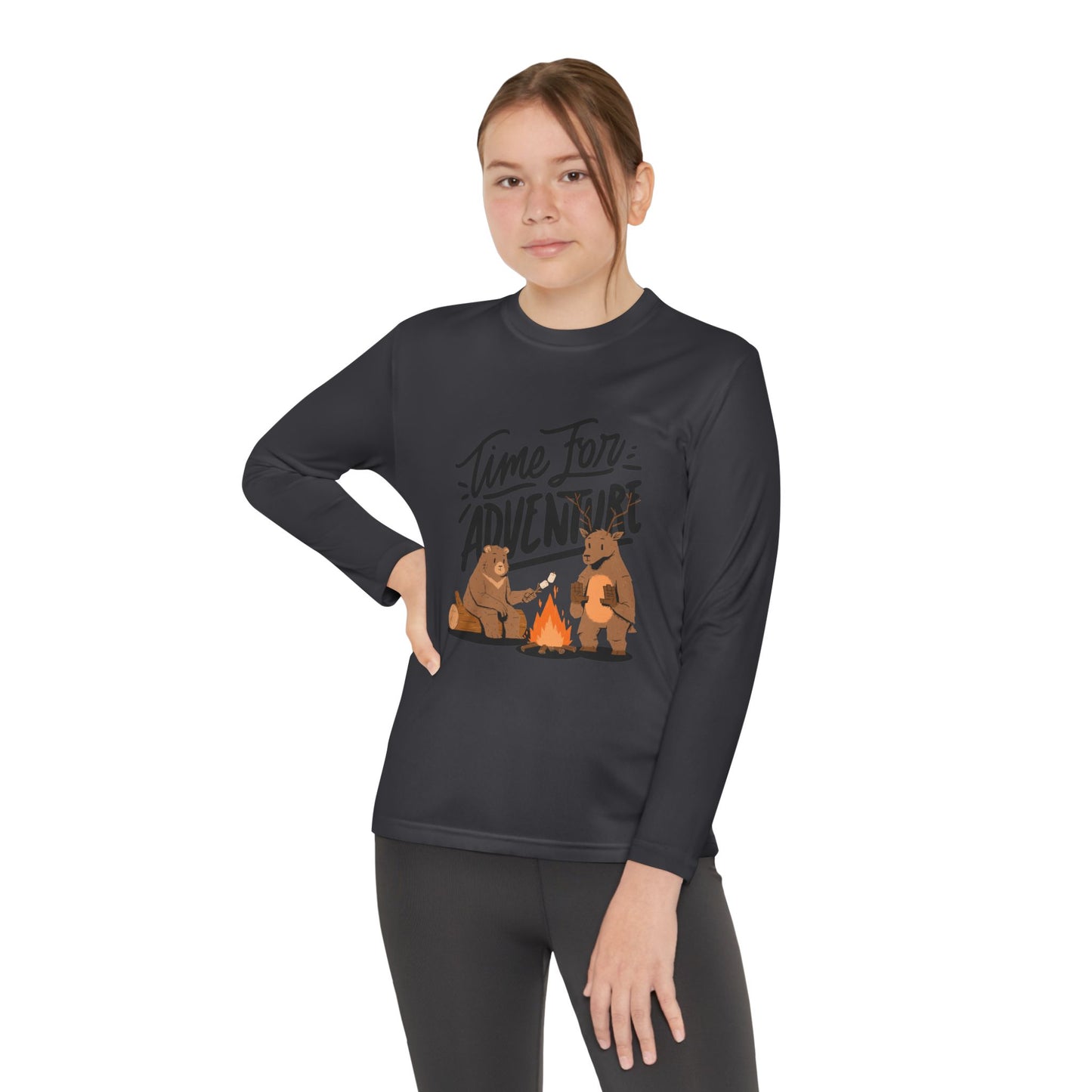 Adventure Youth Long Sleeve Tee Kids Camping Outdoor Summer Shirt