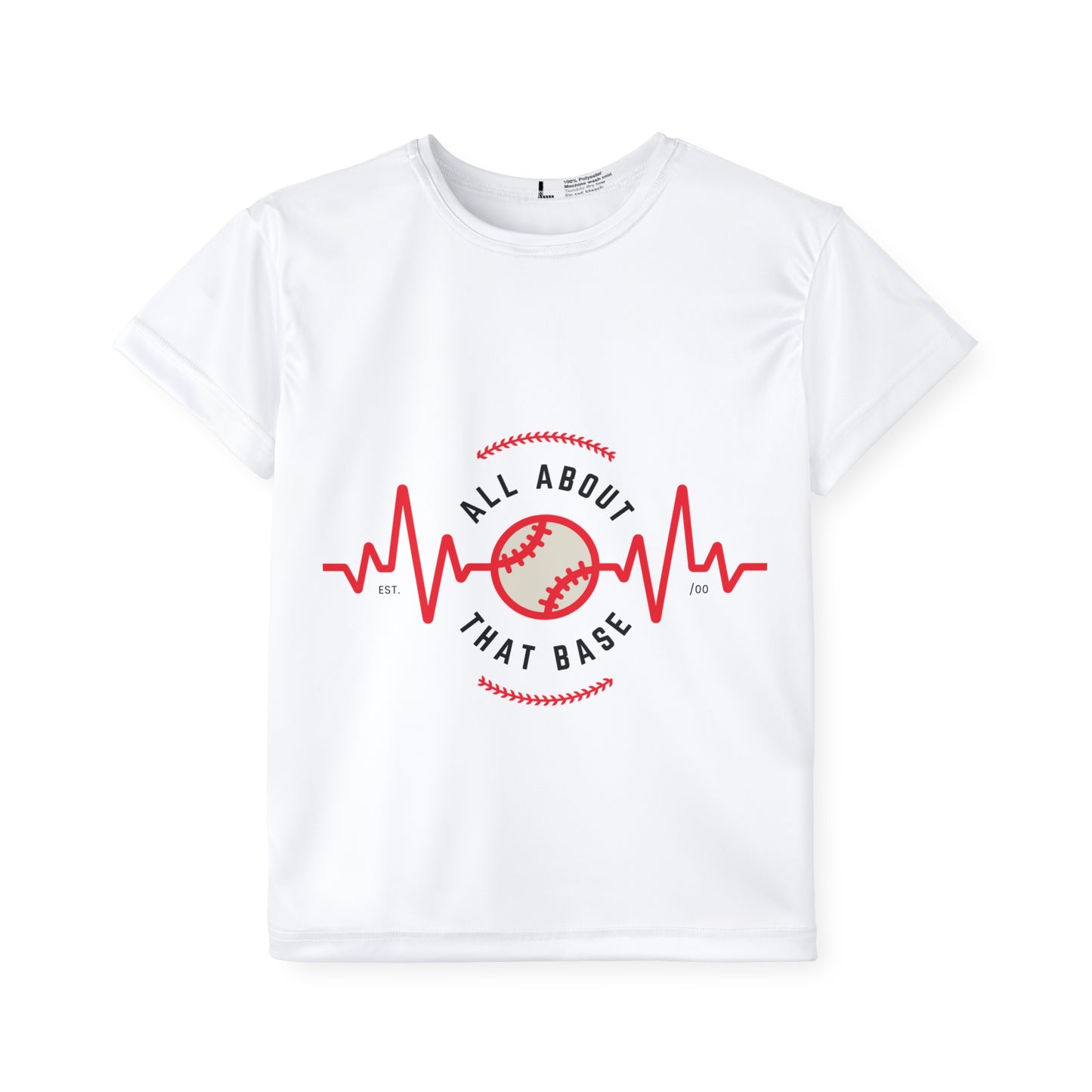 Kids Baseball Jersey – All About That Base Youth Sports Tee