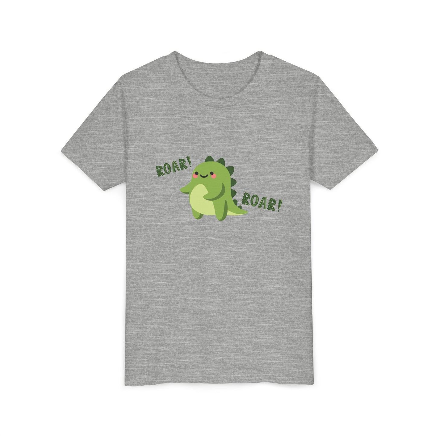 Cute Dino Roar Youth Tee Kids Dinosaur Shirt Fun Summer Outfit