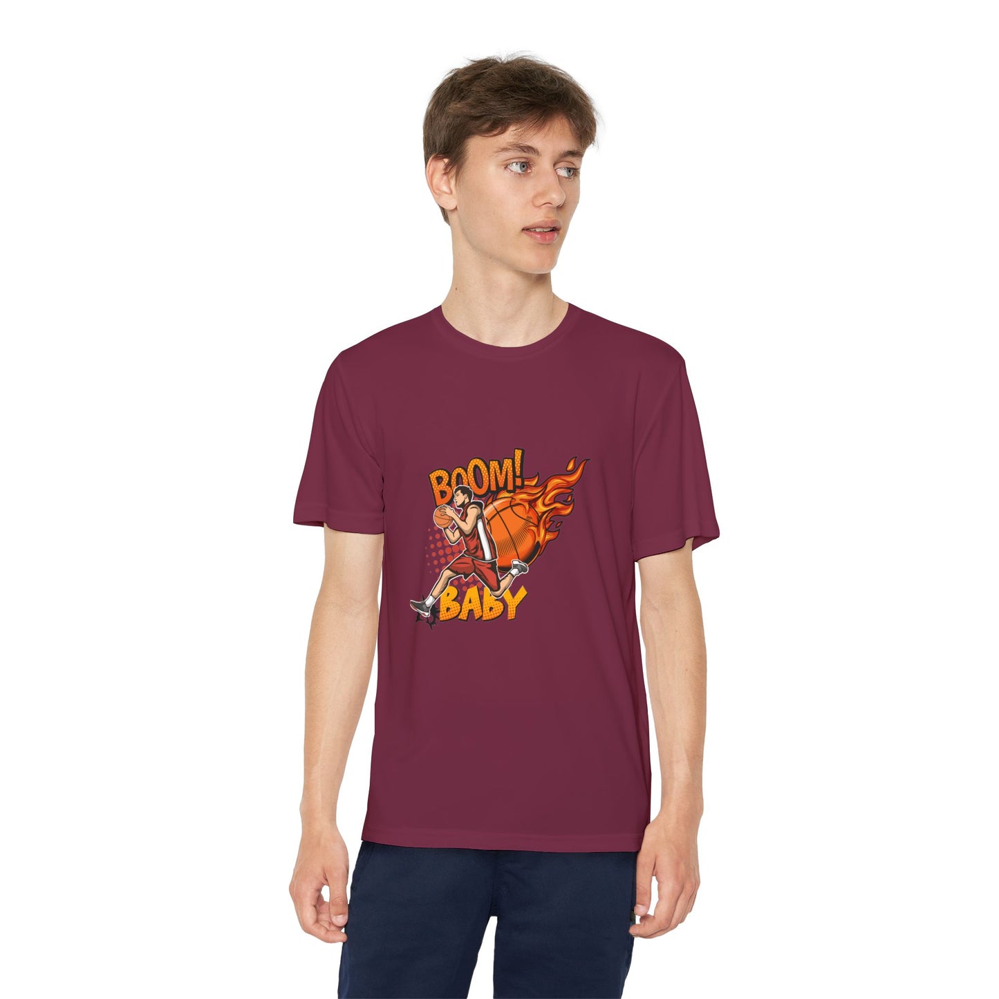 Youth Competitive Sports Tee Fun Athletic Team Spirit Casual Wear