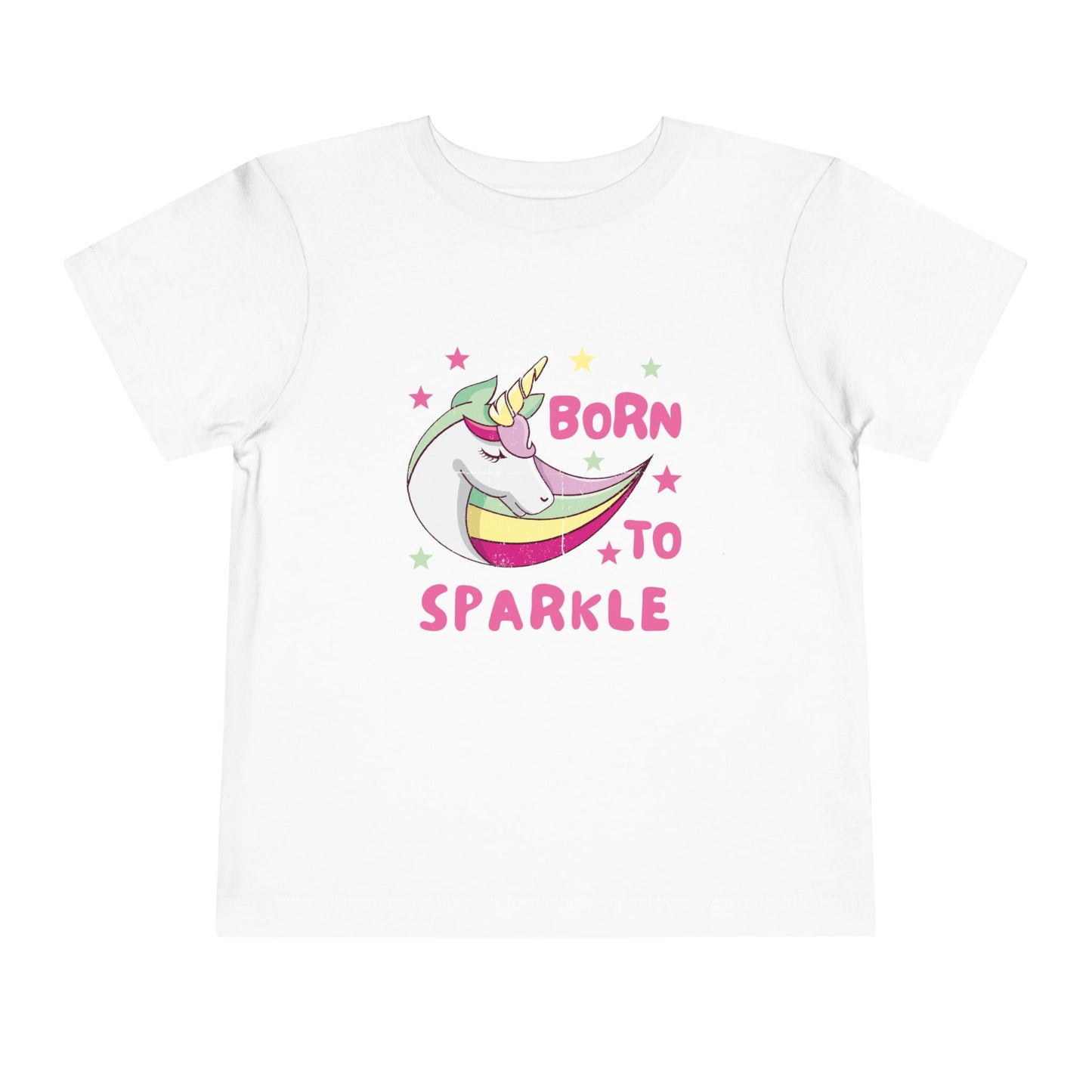 Toddler Unicorn Tee Born to Sparkle Cute Kids Birthday Outfit