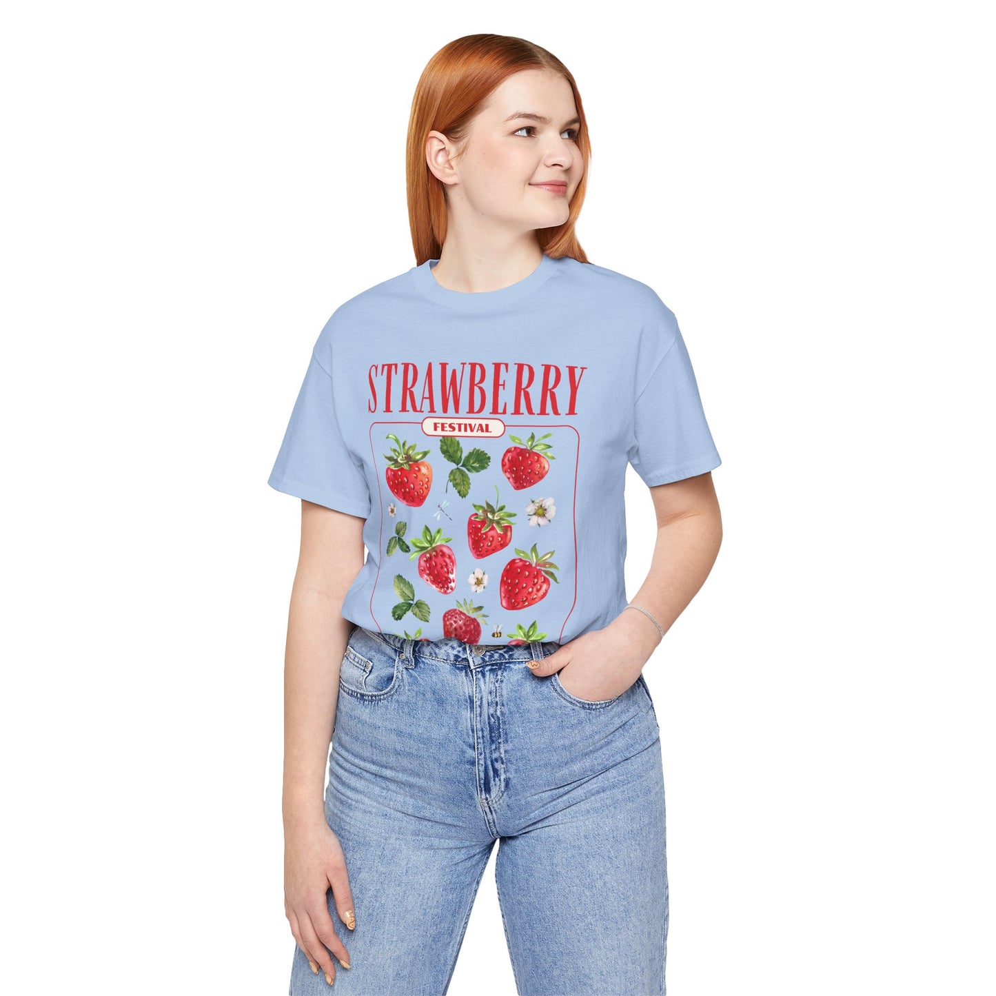 Strawberry Festival Unisex Tee Cute Summer Graphic Shirt for Fruit & Berry Lovers