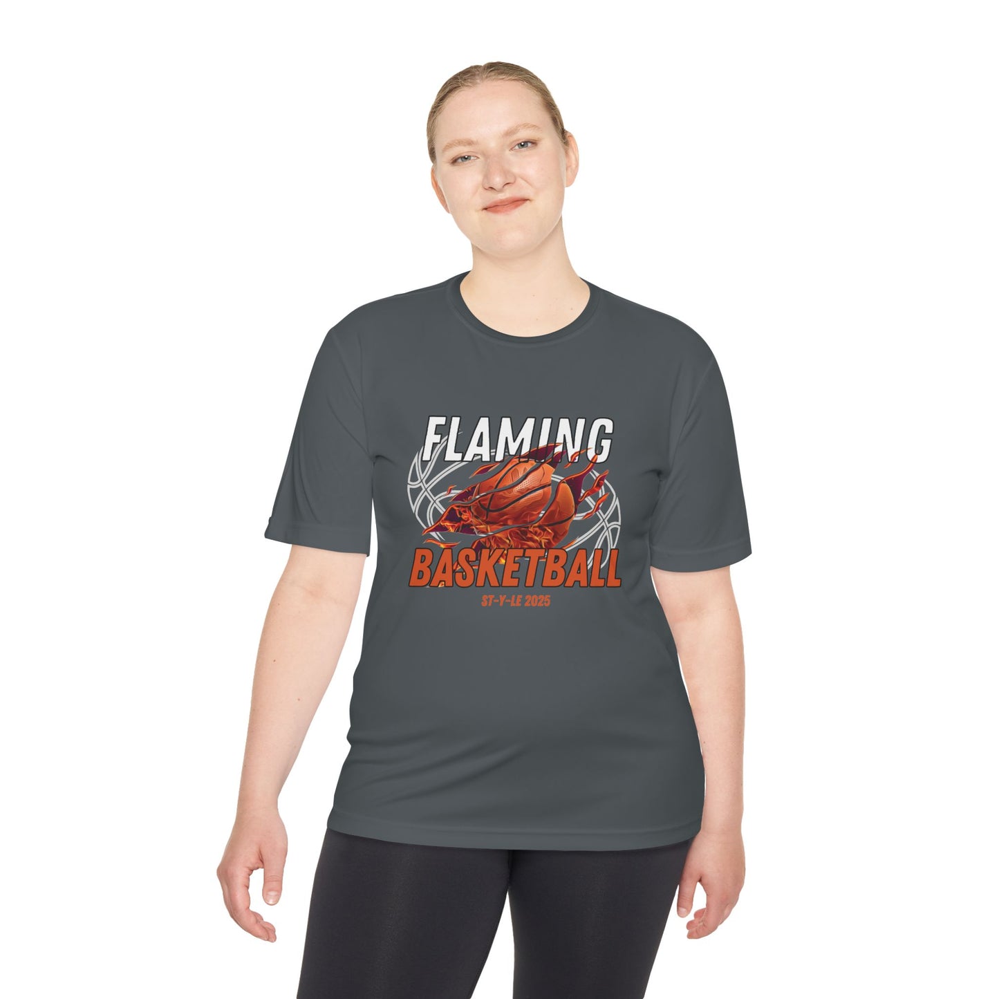 Flaming Basketball Unisex Moisture-Wicking Tee Sportswear & Activewear