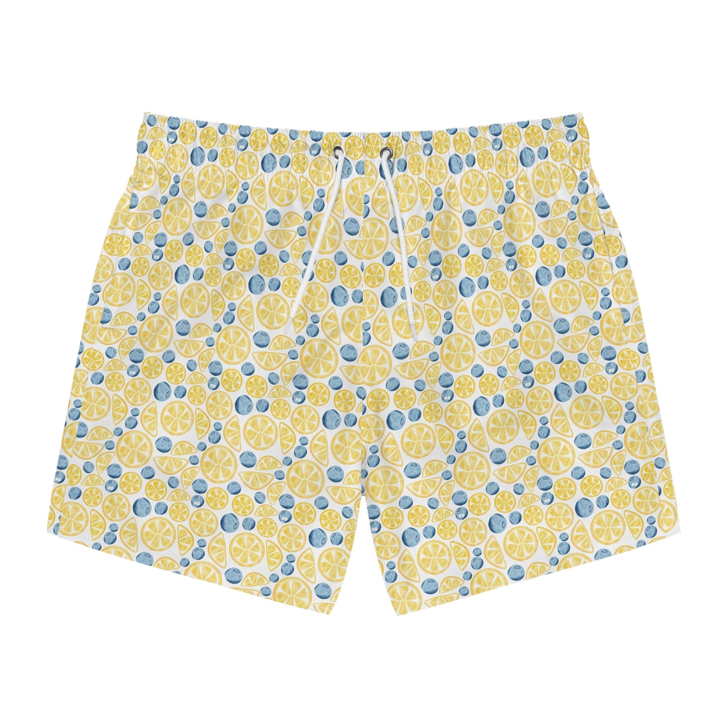 Citrus Print Swim Trunks Tropical Summer Swimwear & Fun Beach Holiday Shorts