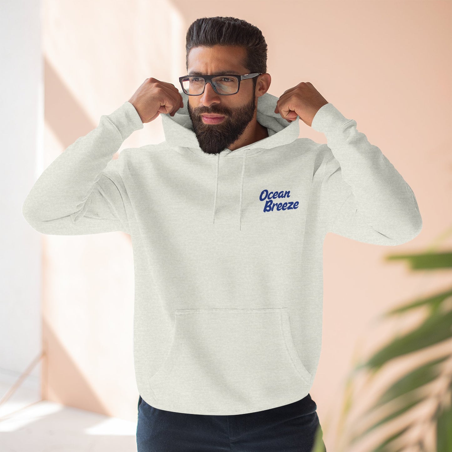 Ocean Breeze Fleece Hoodie Coastal Summer Travel Gift Outfit