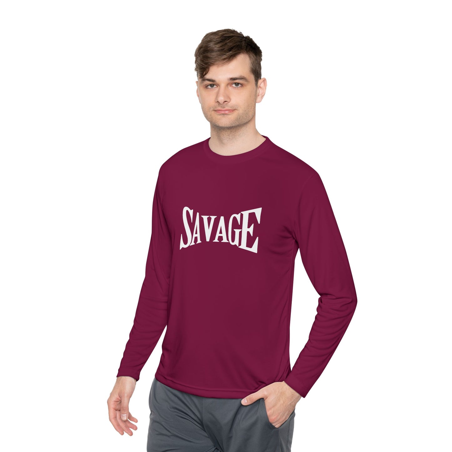 Savage Unisex Lightweight Long Sleeve Tee Casual Streetwear & Trendy