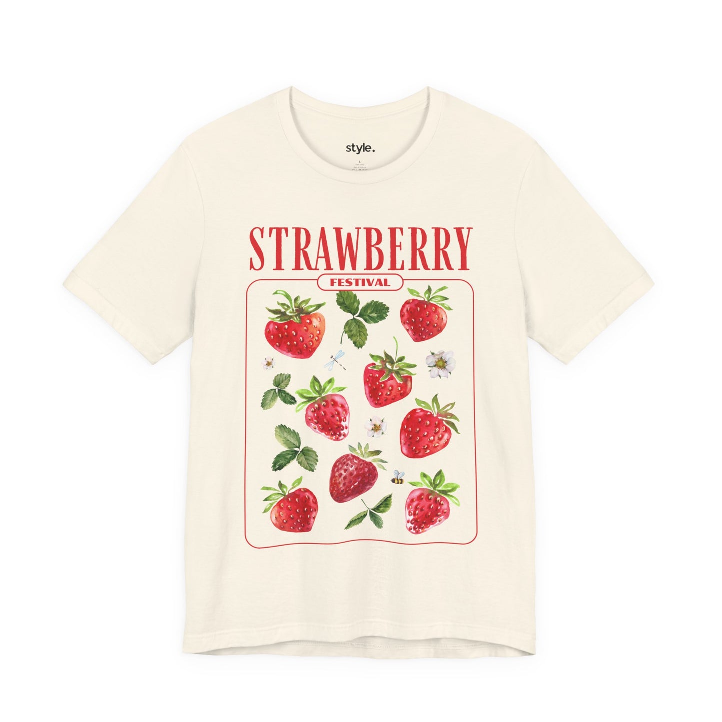 Strawberry Festival Unisex Tee Cute Summer Graphic Shirt for Fruit & Berry Lovers