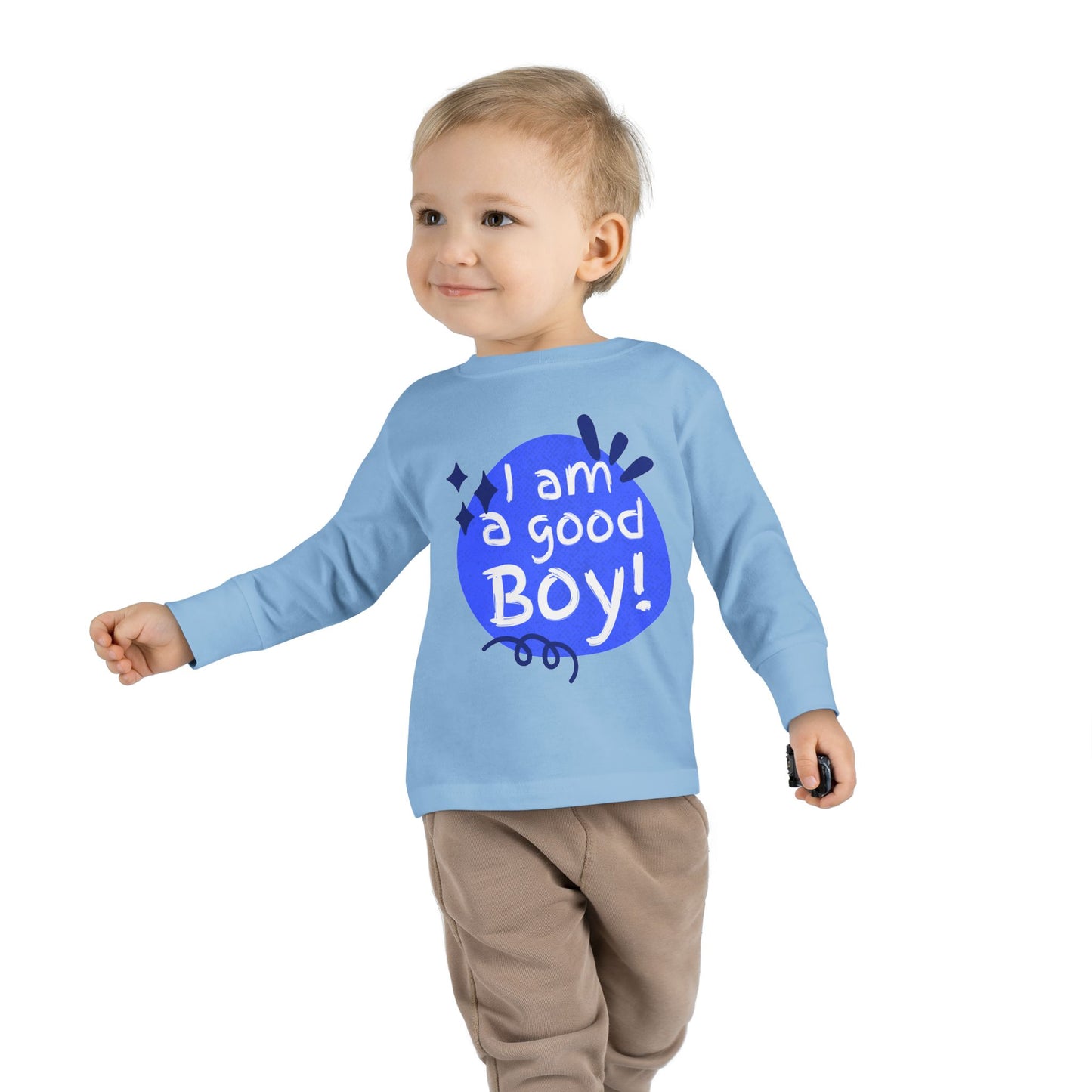 Playful Toddler Long Sleeve Tee I Am A Good Boy Kids Shirt