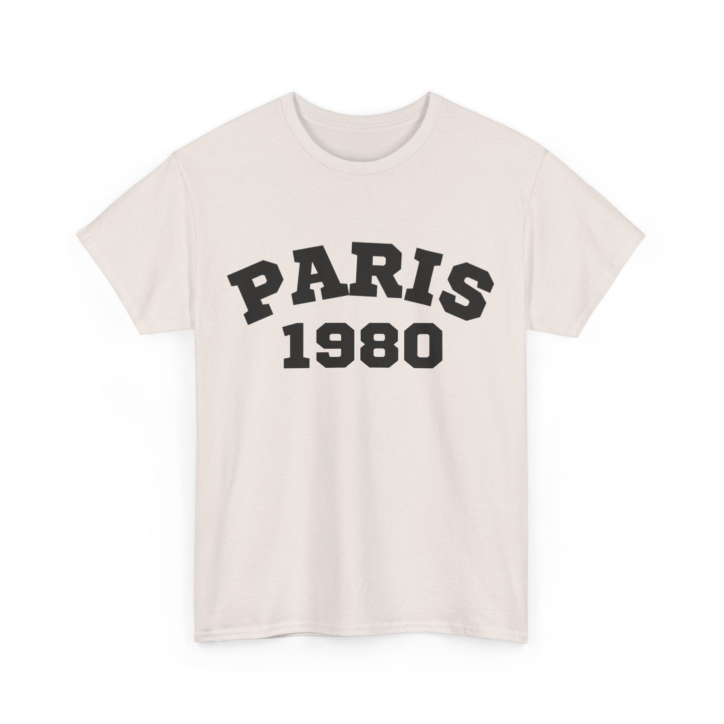 Vintage Paris 1980 Unisex Heavy Cotton Tee  Retro Travel Fashion & Statement Shirt
