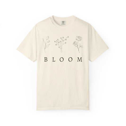 Bloom Floral Unisex T-Shirt Nature-Inspired Motivational Tee for Spring Fashion & Casual Wear