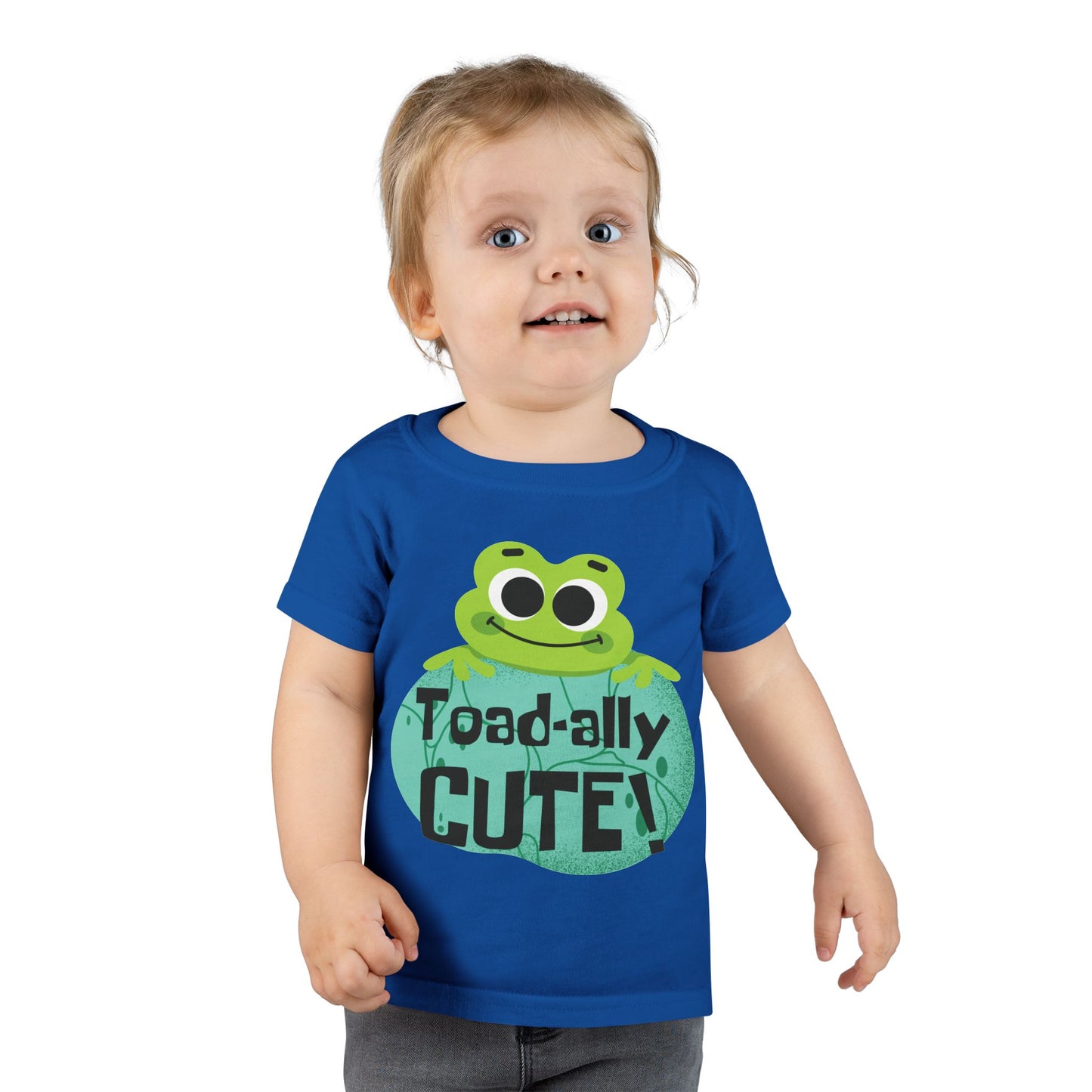Toad-ally Cute Toddler T Shirt Playful Frog Kids Outfit