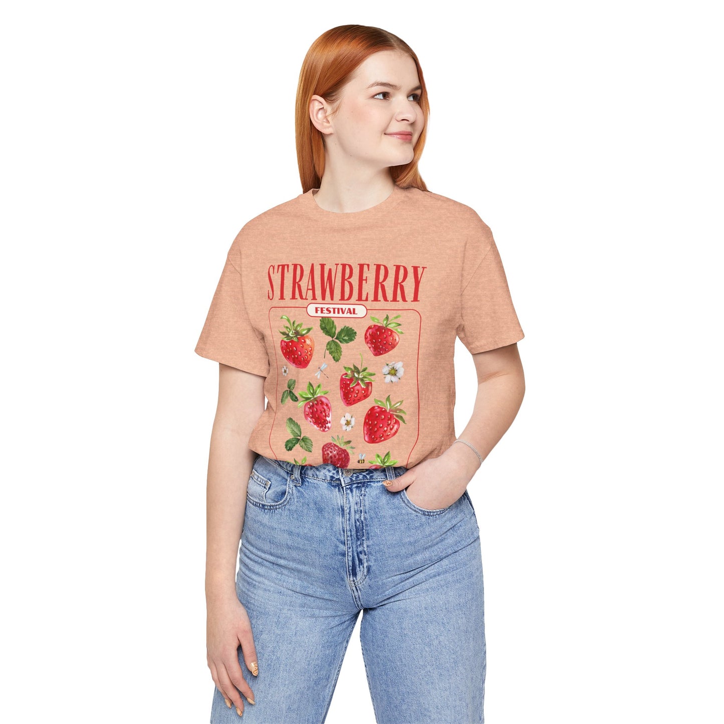 Strawberry Festival Unisex Tee Cute Summer Graphic Shirt for Fruit & Berry Lovers