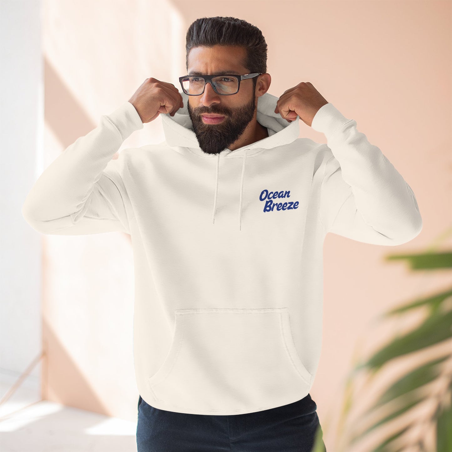 Ocean Breeze Fleece Hoodie Coastal Summer Travel Gift Outfit