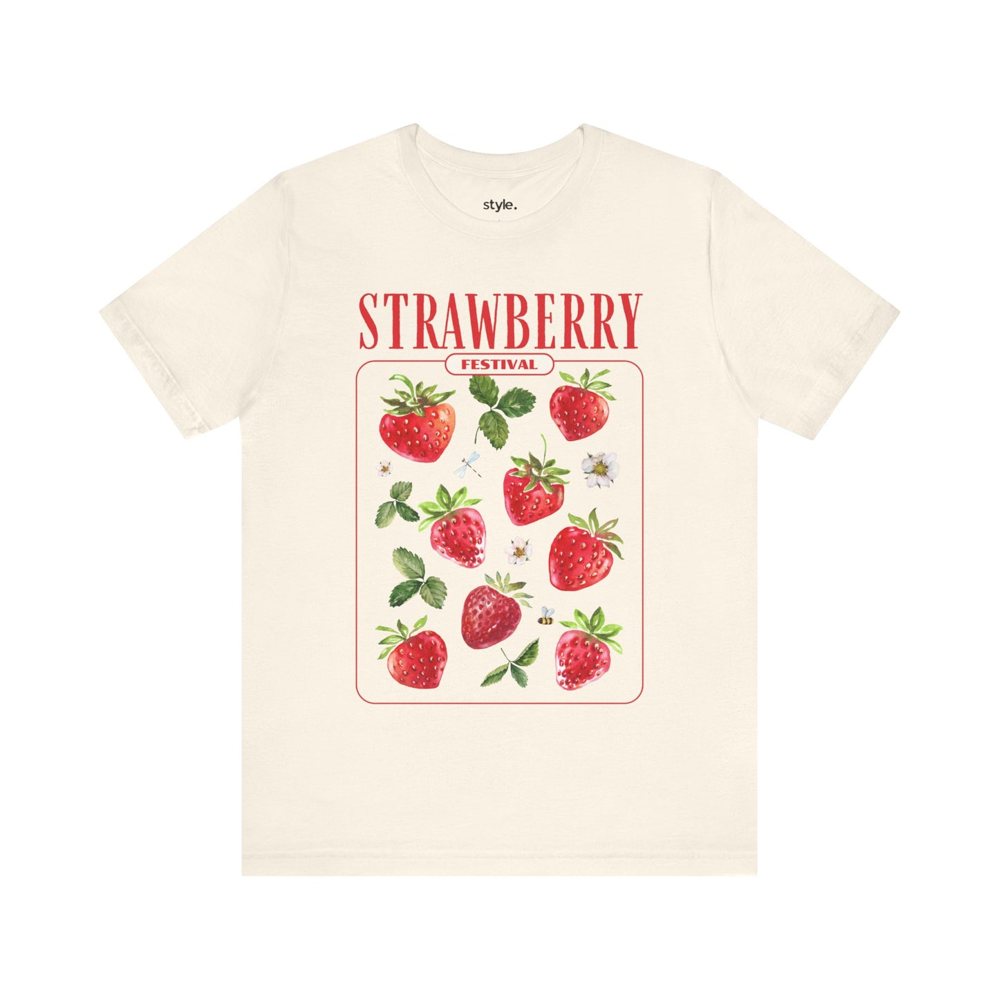 Strawberry Festival Unisex Tee Cute Summer Graphic Shirt for Fruit & Berry Lovers