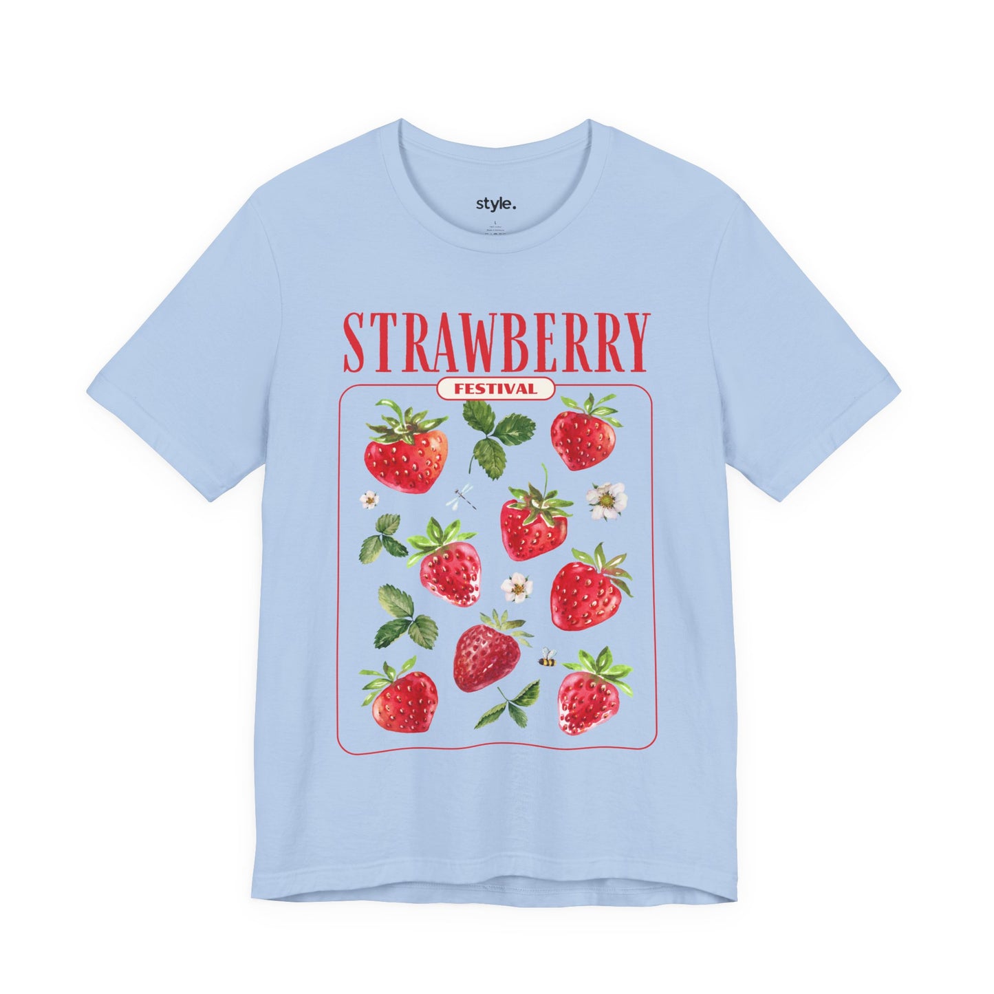 Strawberry Festival Unisex Tee Cute Summer Graphic Shirt for Fruit & Berry Lovers