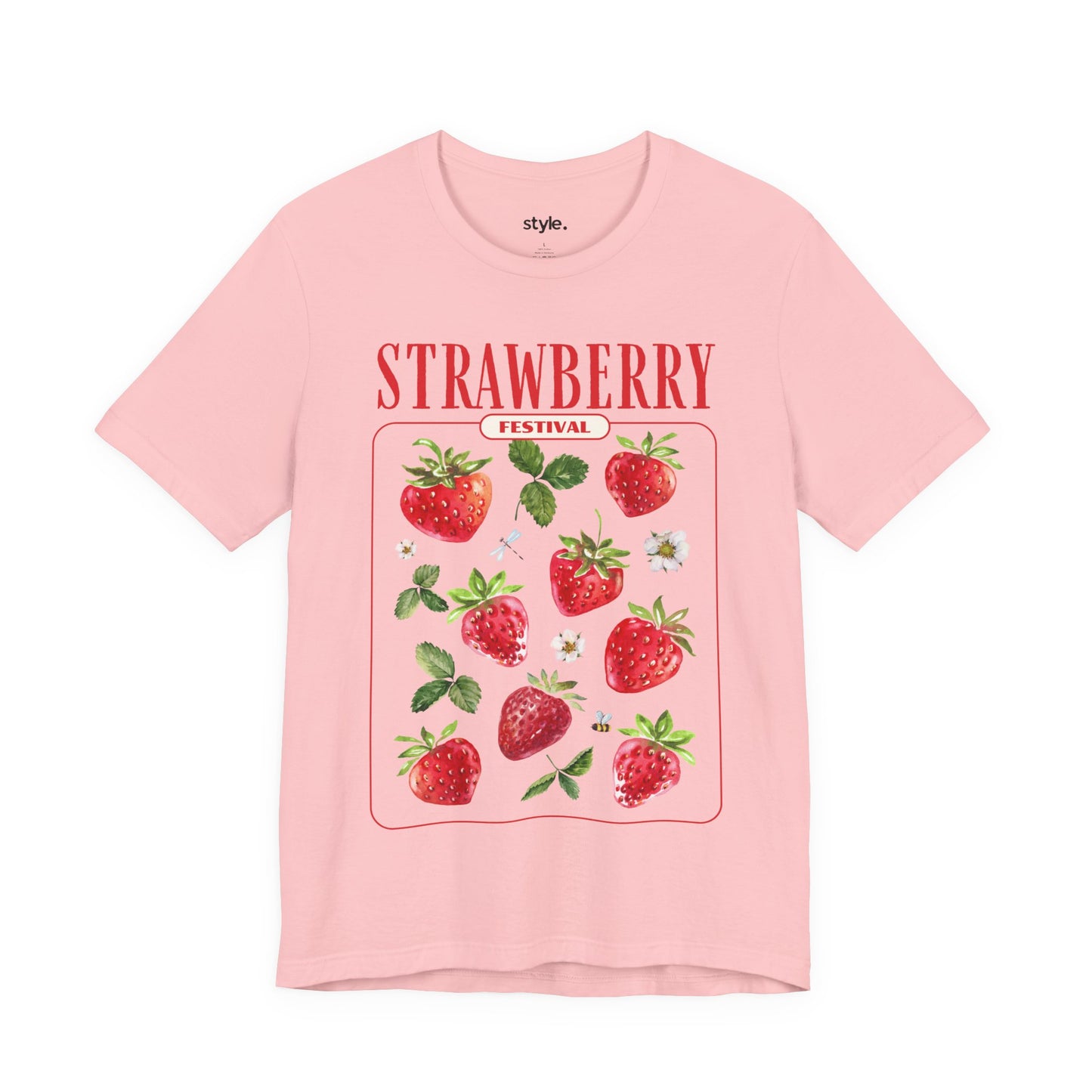 Strawberry Festival Unisex Tee Cute Summer Graphic Shirt for Fruit & Berry Lovers