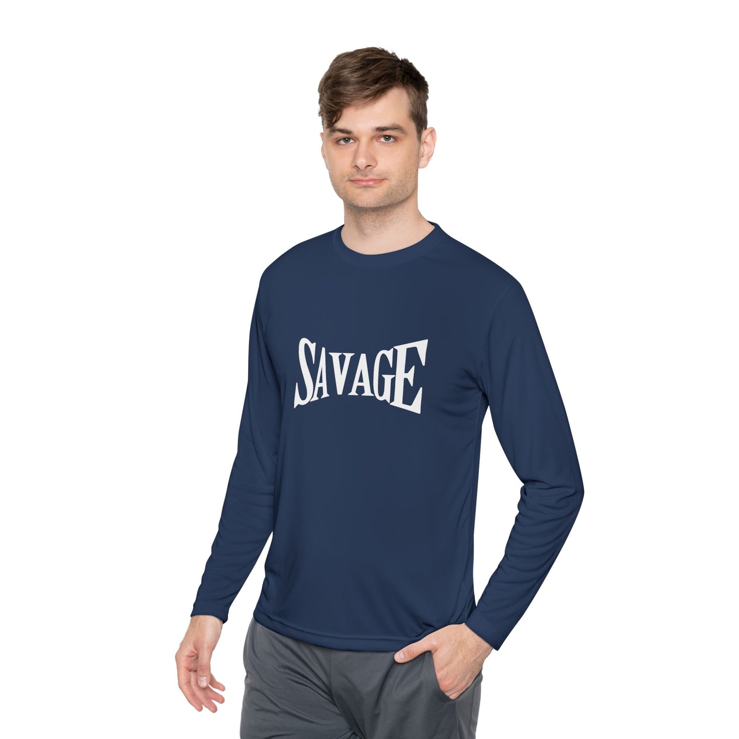 Savage Unisex Lightweight Long Sleeve Tee Casual Streetwear & Trendy
