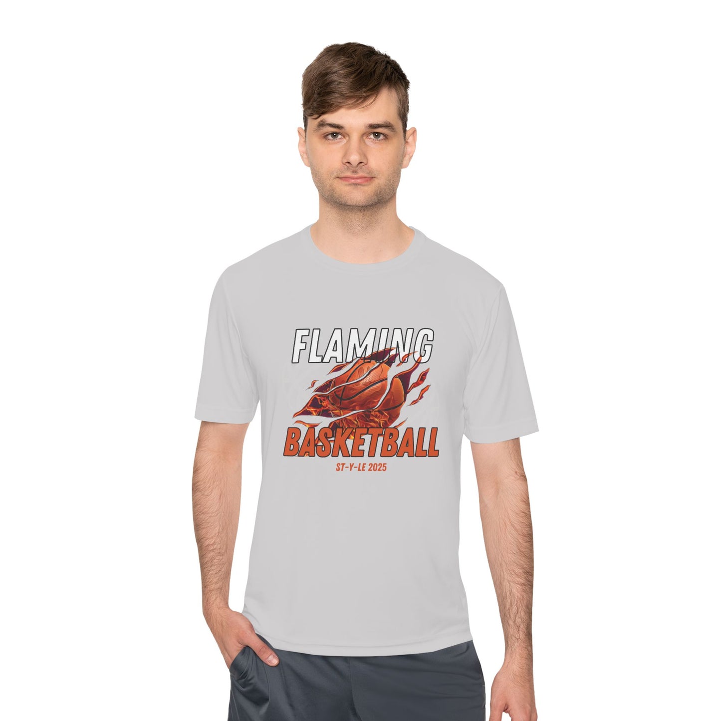 Flaming Basketball Unisex Moisture-Wicking Tee Sportswear & Activewear