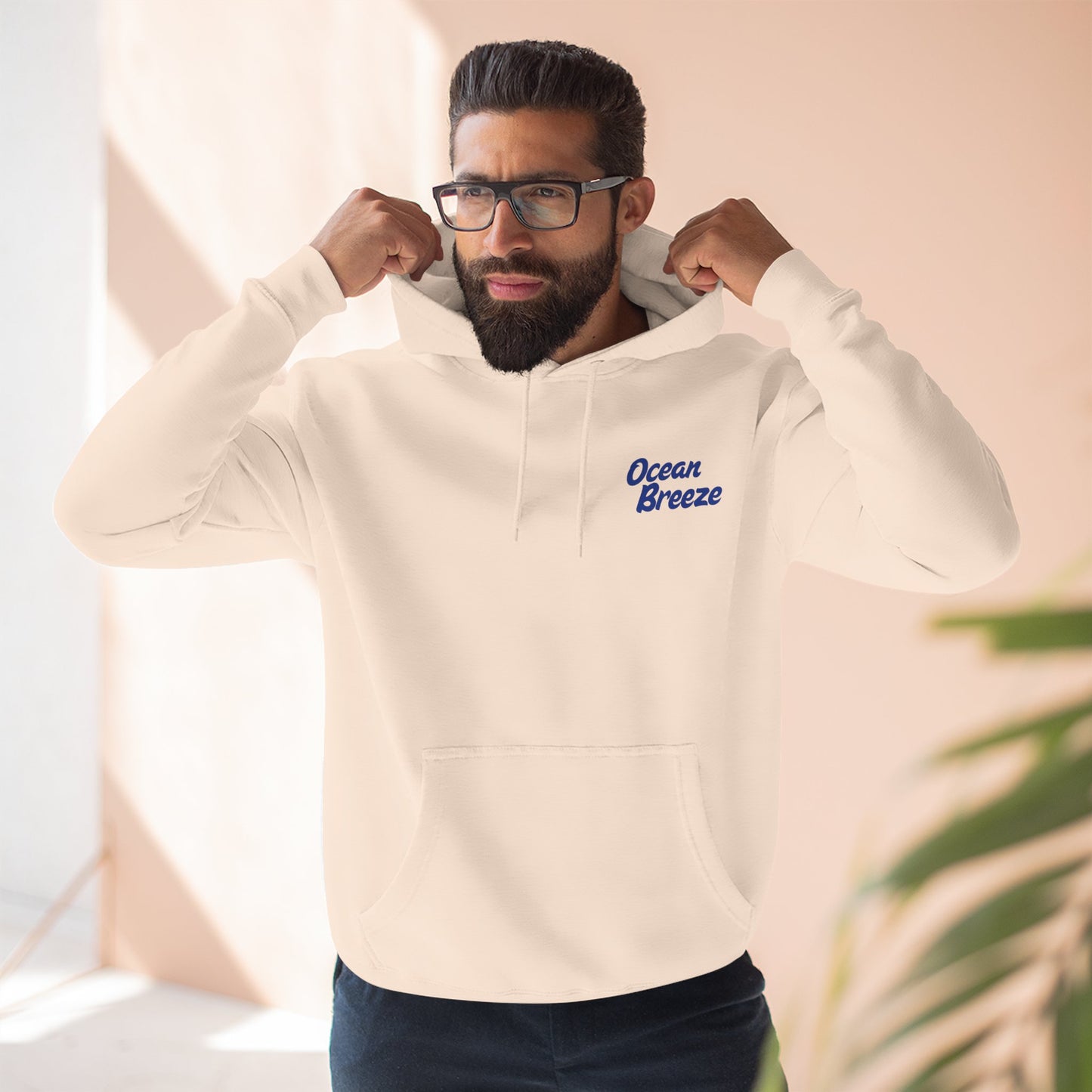 Ocean Breeze Fleece Hoodie Coastal Summer Travel Gift Outfit