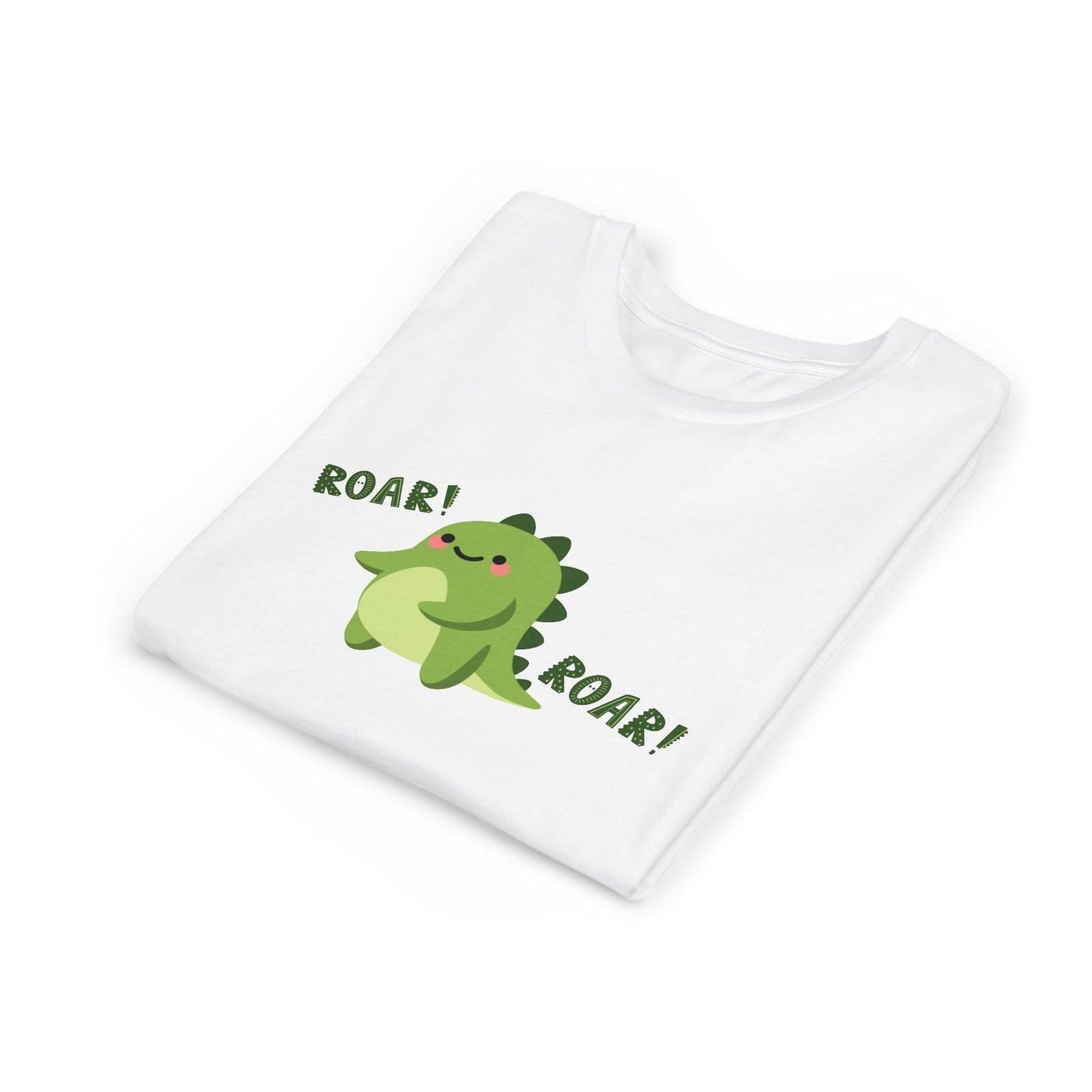 Cute Dino Roar Youth Tee Kids Dinosaur Shirt Fun Summer Outfit
