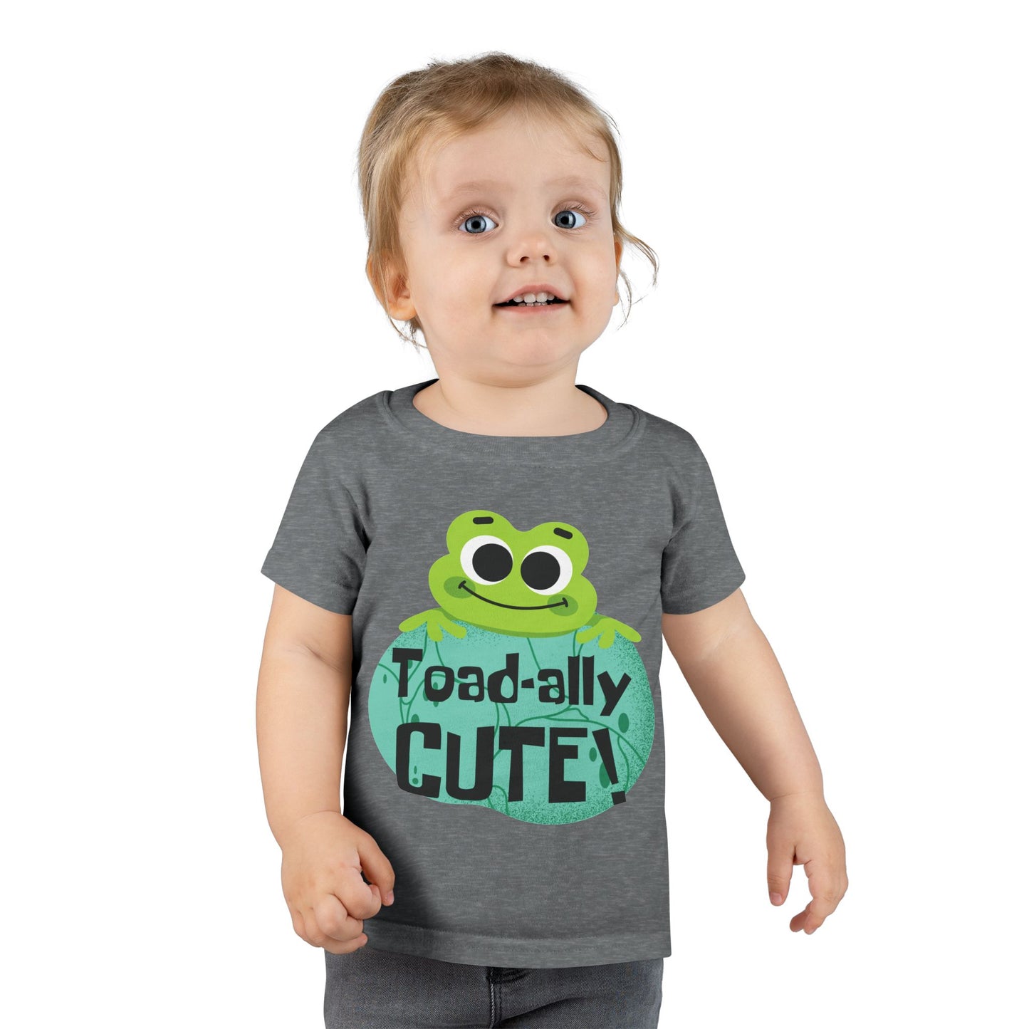 Toad-ally Cute Toddler T Shirt Playful Frog Kids Outfit