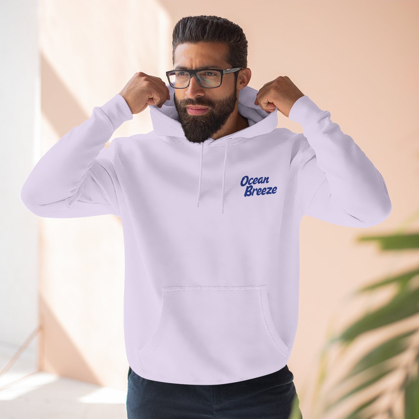 Ocean Breeze Fleece Hoodie Coastal Summer Travel Gift Outfit