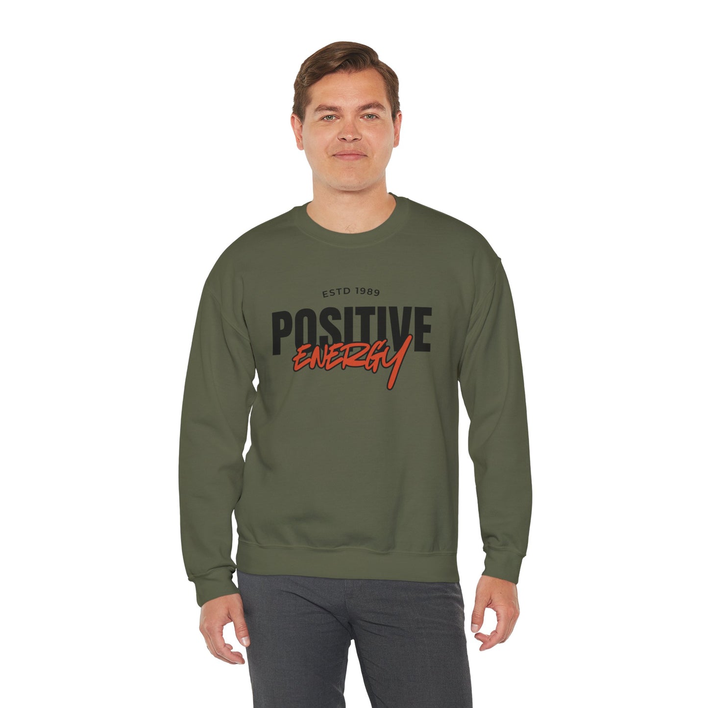 Positive Energy Unisex Crewneck Sweatshirt Motivational Cozy