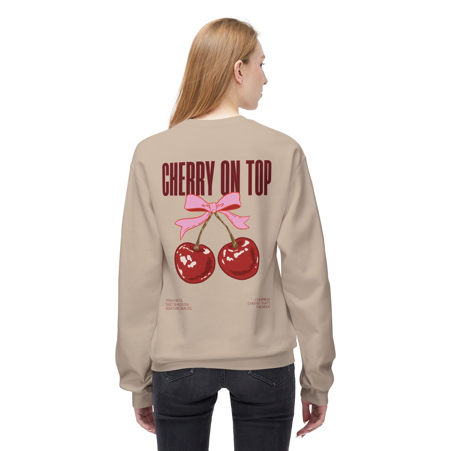 Cherry on Top Fleece Crewneck – Cute, Funny, Casual Gift for Her