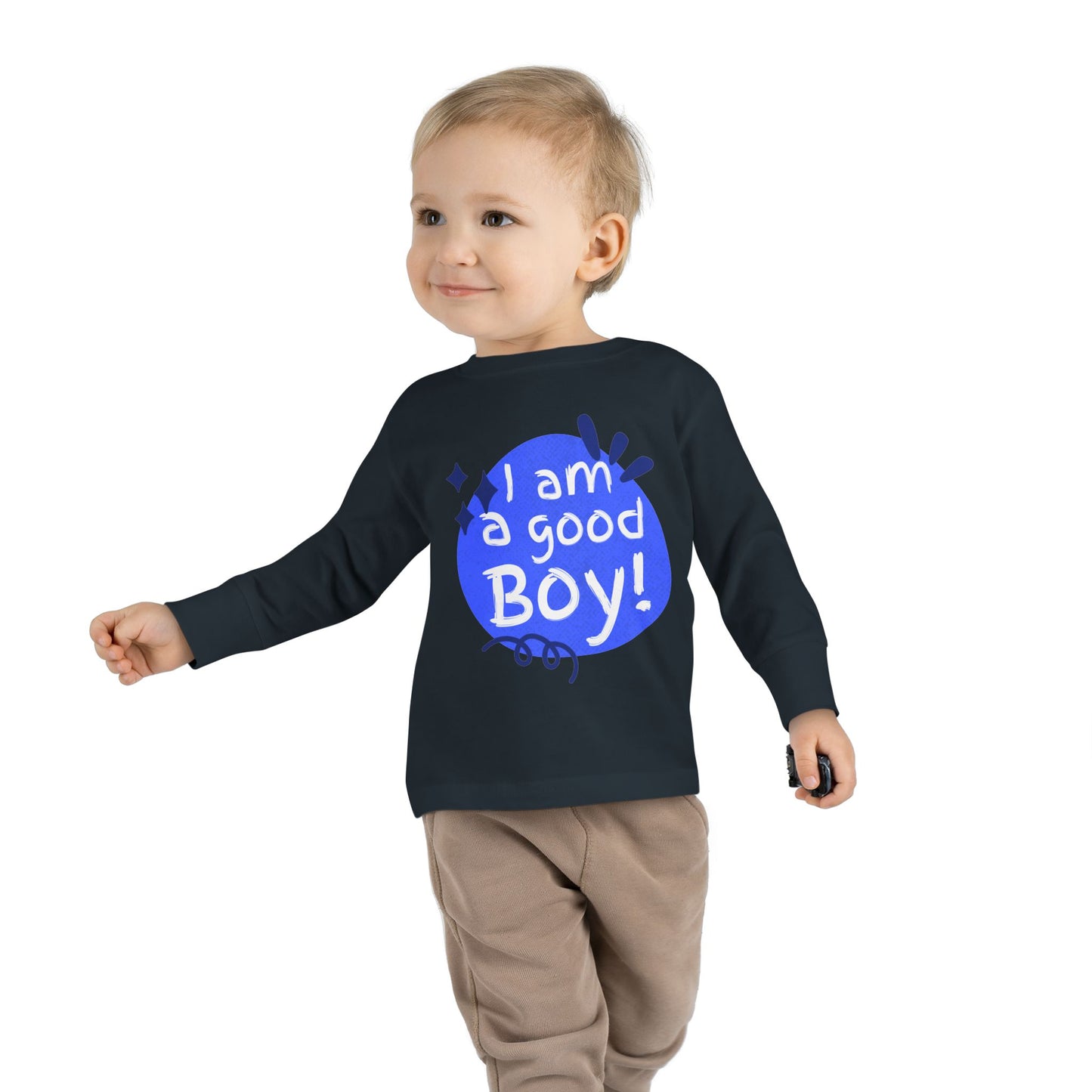 Playful Toddler Long Sleeve Tee I Am A Good Boy Kids Shirt