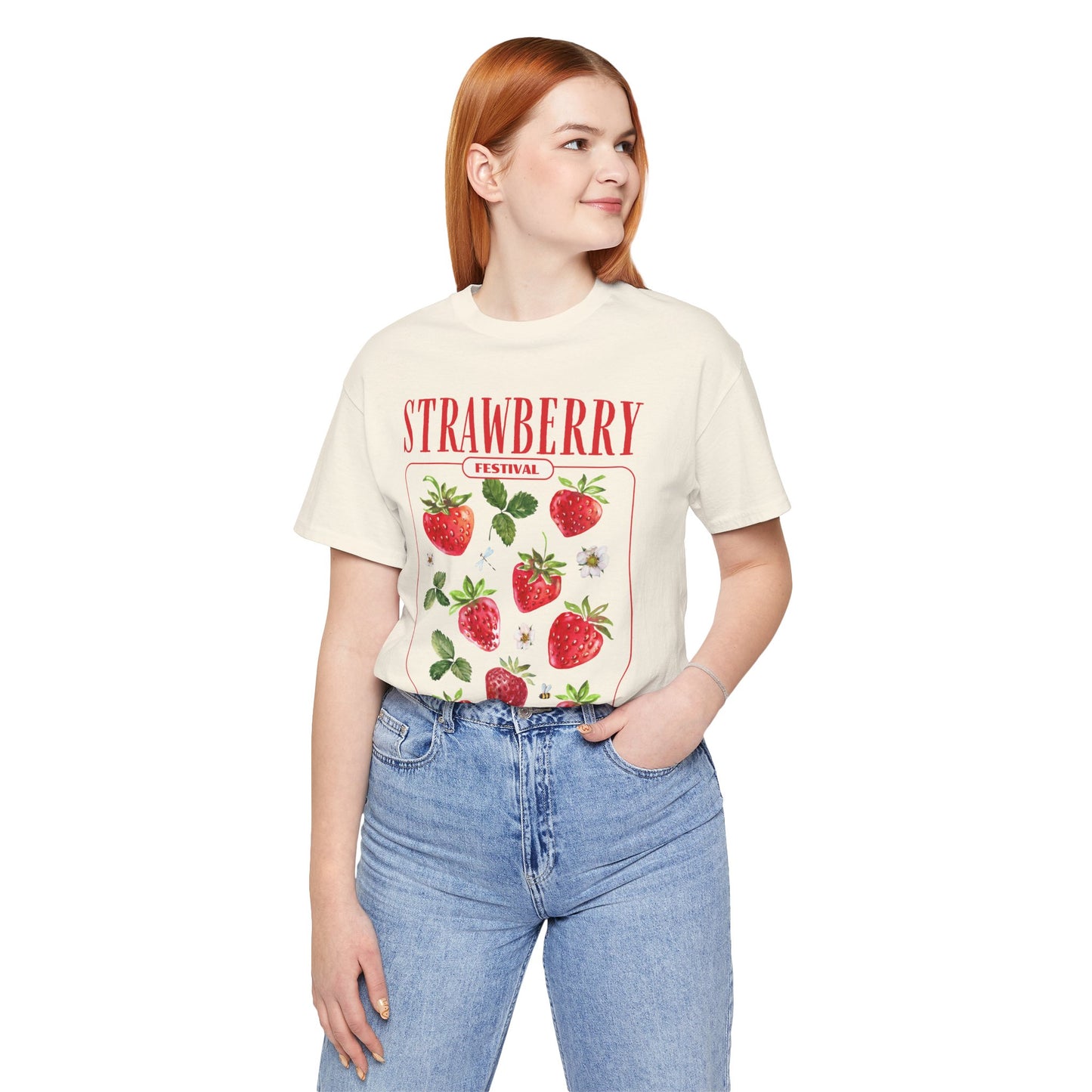 Strawberry Festival Unisex Tee Cute Summer Graphic Shirt for Fruit & Berry Lovers