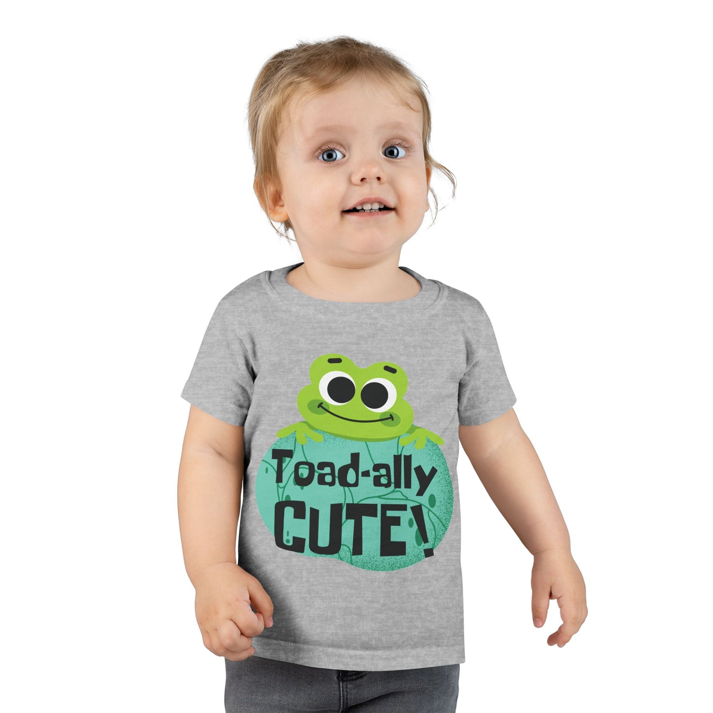 Toad-ally Cute Toddler T Shirt Playful Frog Kids Outfit