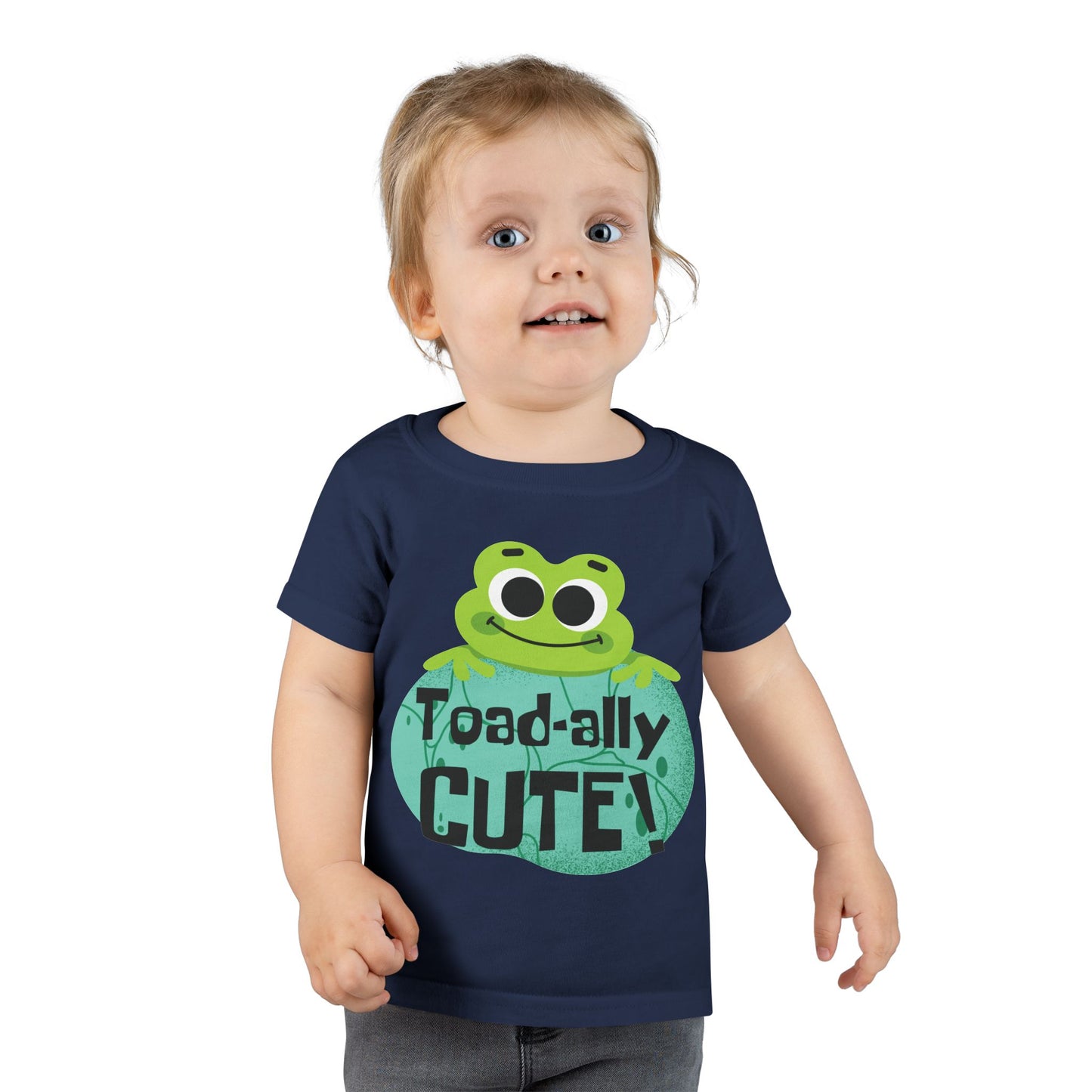 Toad-ally Cute Toddler T Shirt Playful Frog Kids Outfit
