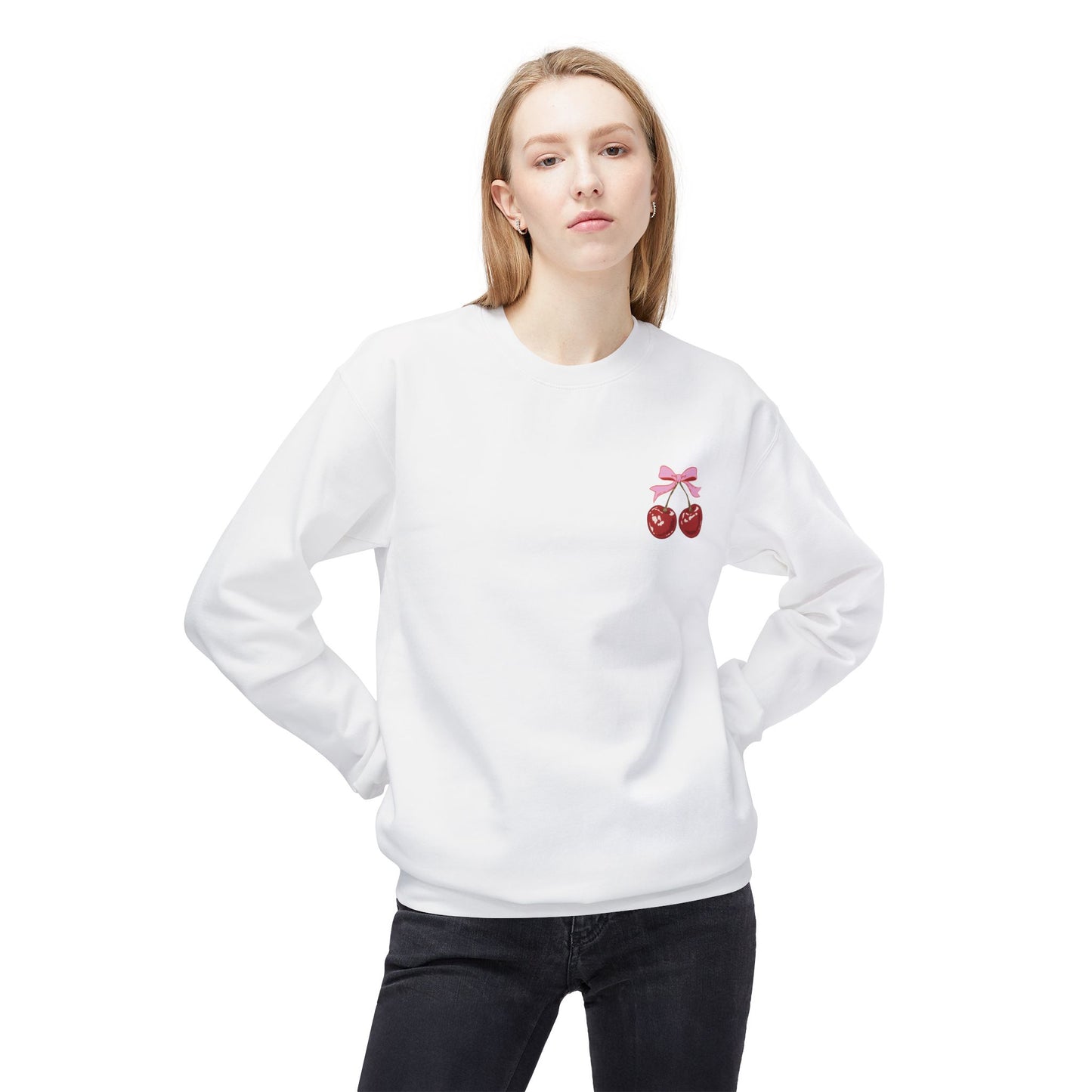Cherry on Top Fleece Crewneck – Cute, Funny, Casual Gift for Her