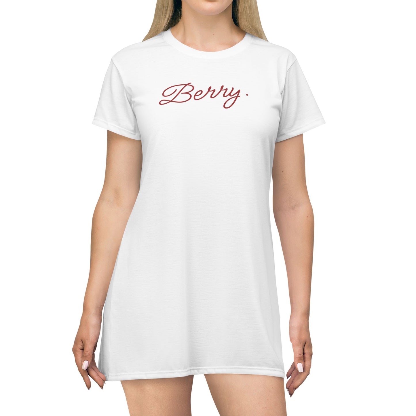 Cute BerryT-Shirt Dress Casual Summer Outfit for Women