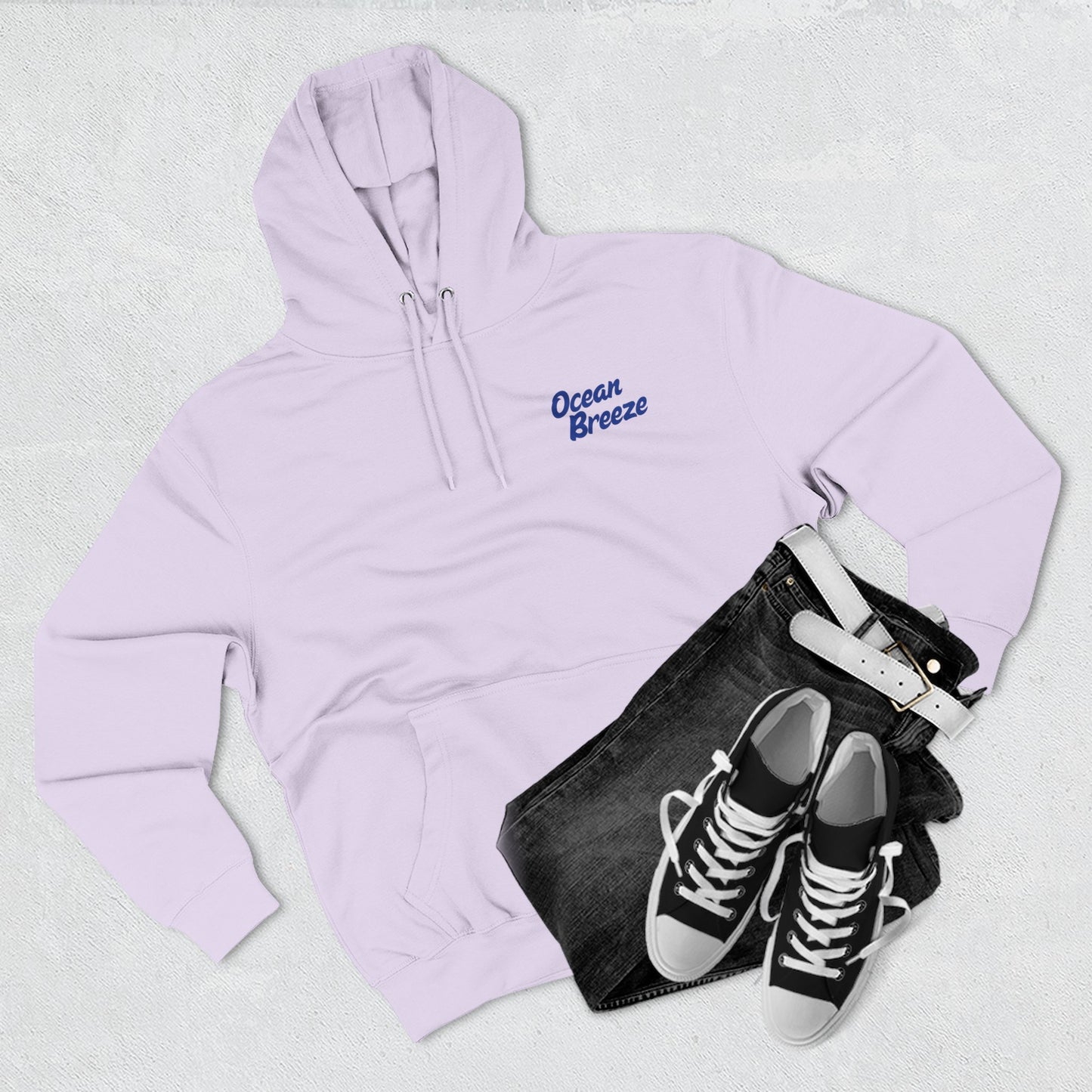Ocean Breeze Fleece Hoodie Coastal Summer Travel Gift Outfit