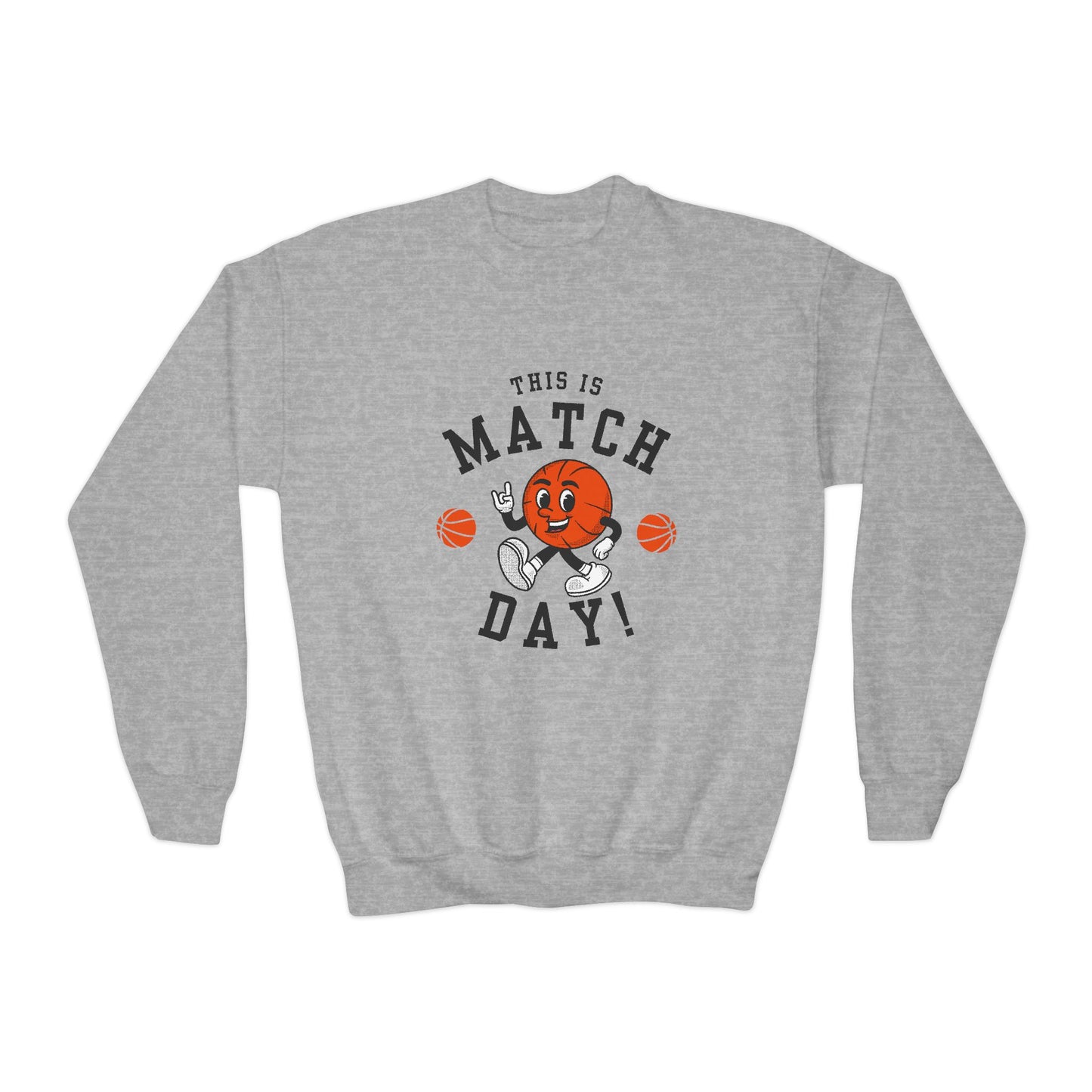 Youth Match Day Crewneck Basketball Sweatshirt Sports Apparel Gift