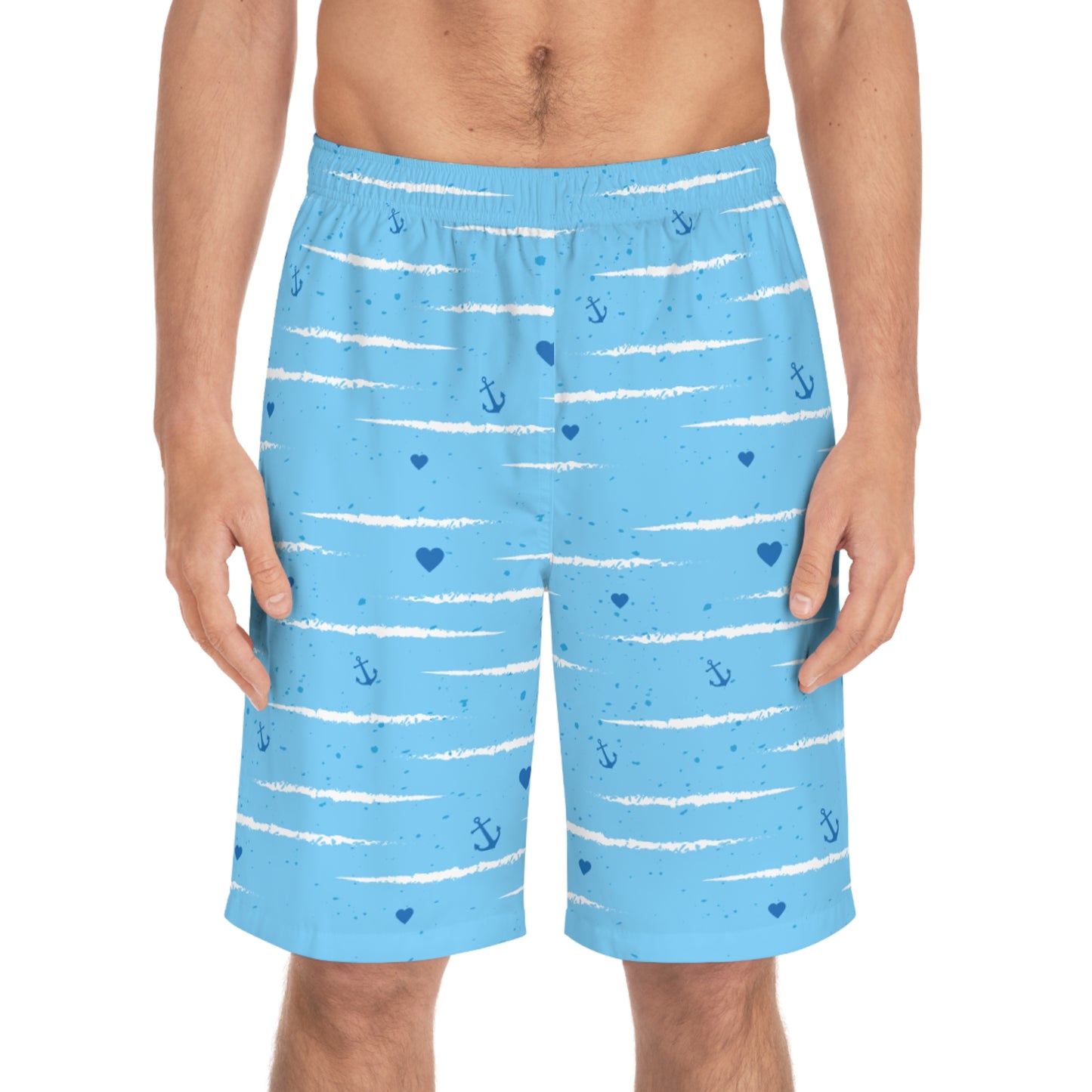 Nautical Men’s Board Shorts Summer Swimwear & Vacation Essentials for Beach Days