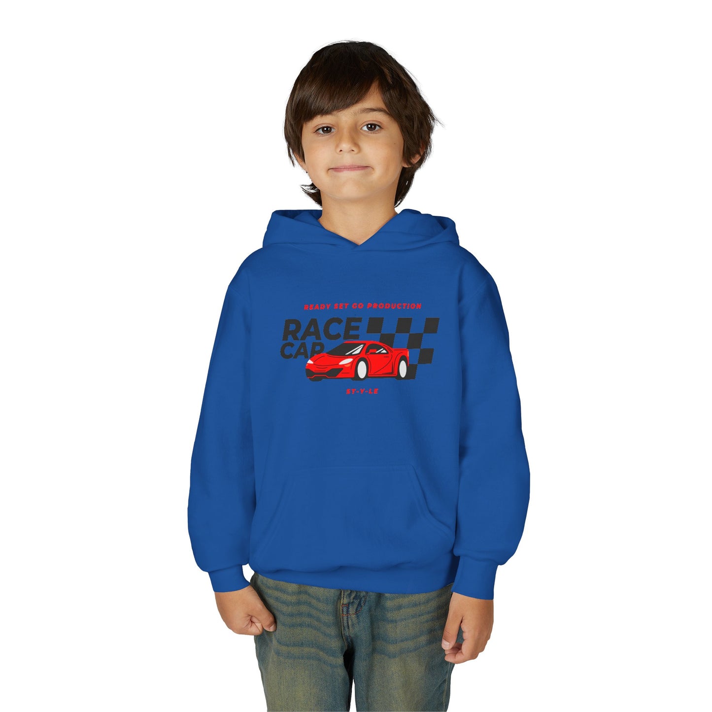 Racing Inspired Youth Hoodie Cozy Car Lover Sweatshirt for Kids