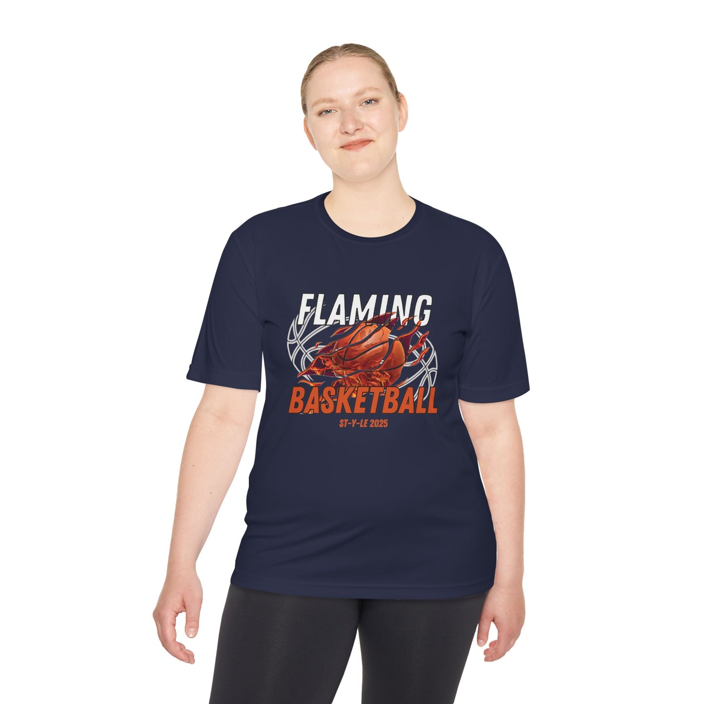 Flaming Basketball Unisex Moisture-Wicking Tee Sportswear & Activewear