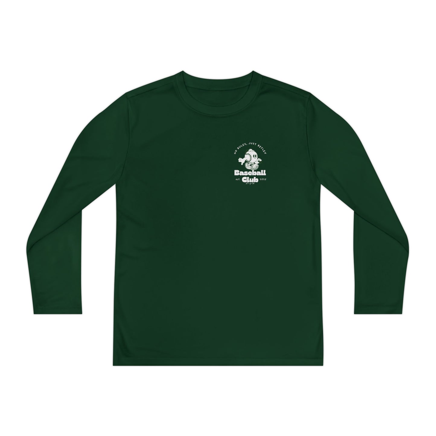 Youth Long Sleeve Baseball Tee Athletic Sportswear for Kids