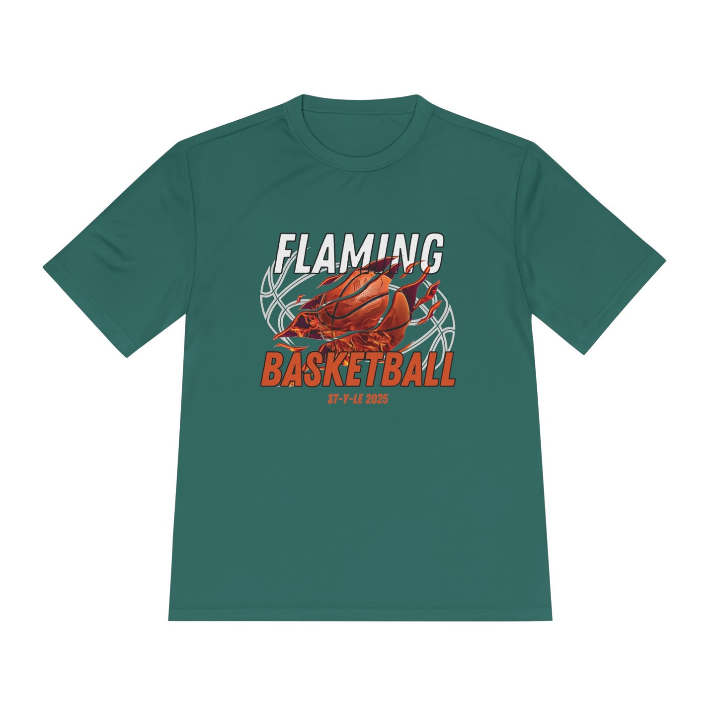 Flaming Basketball Unisex Moisture-Wicking Tee Sportswear & Activewear