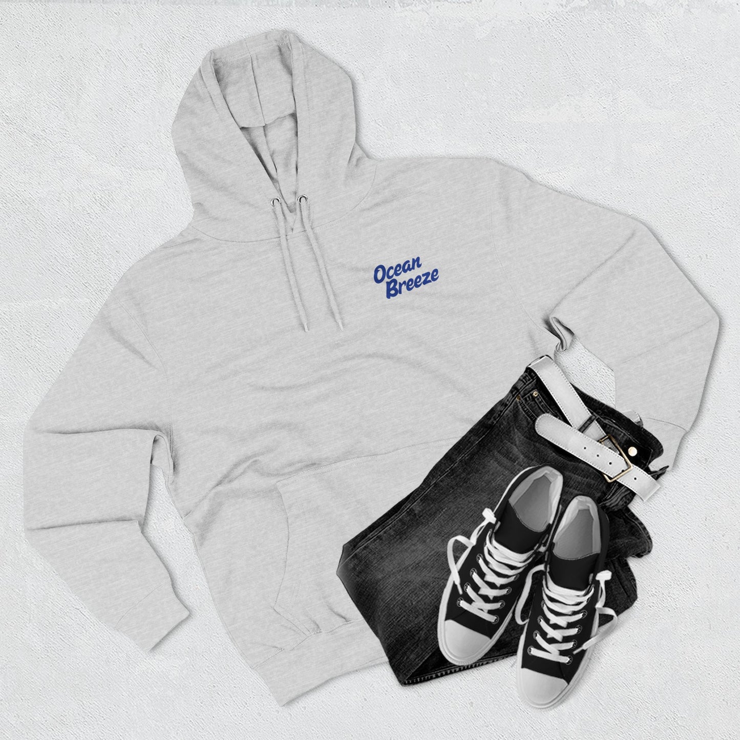 Ocean Breeze Fleece Hoodie Coastal Summer Travel Gift Outfit