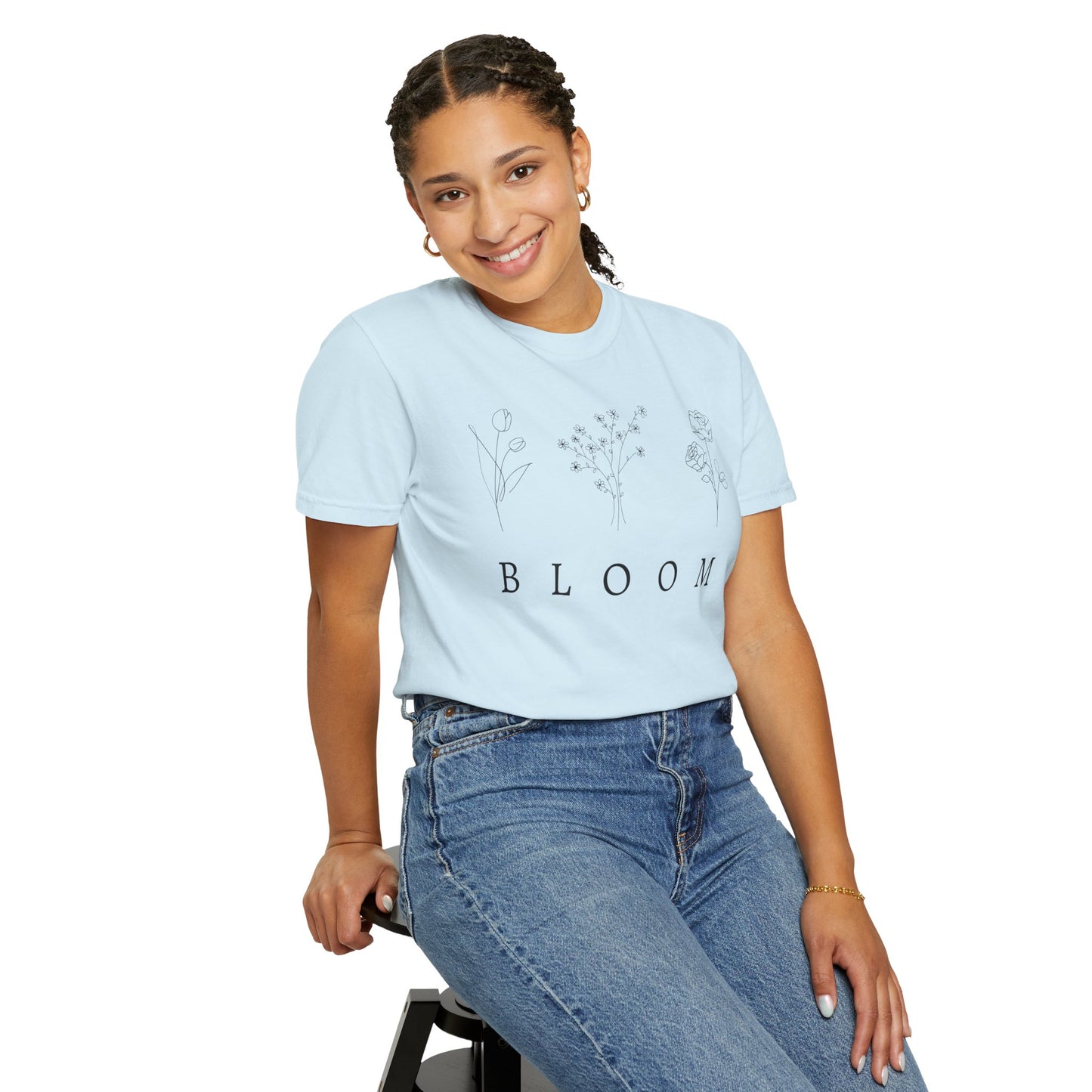 Bloom Floral Unisex T-Shirt Nature-Inspired Motivational Tee for Spring Fashion & Casual Wear