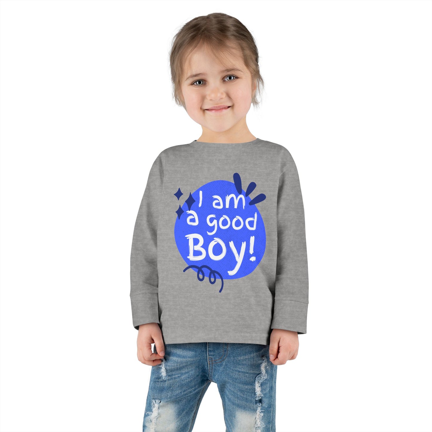 Playful Toddler Long Sleeve Tee I Am A Good Boy Kids Shirt