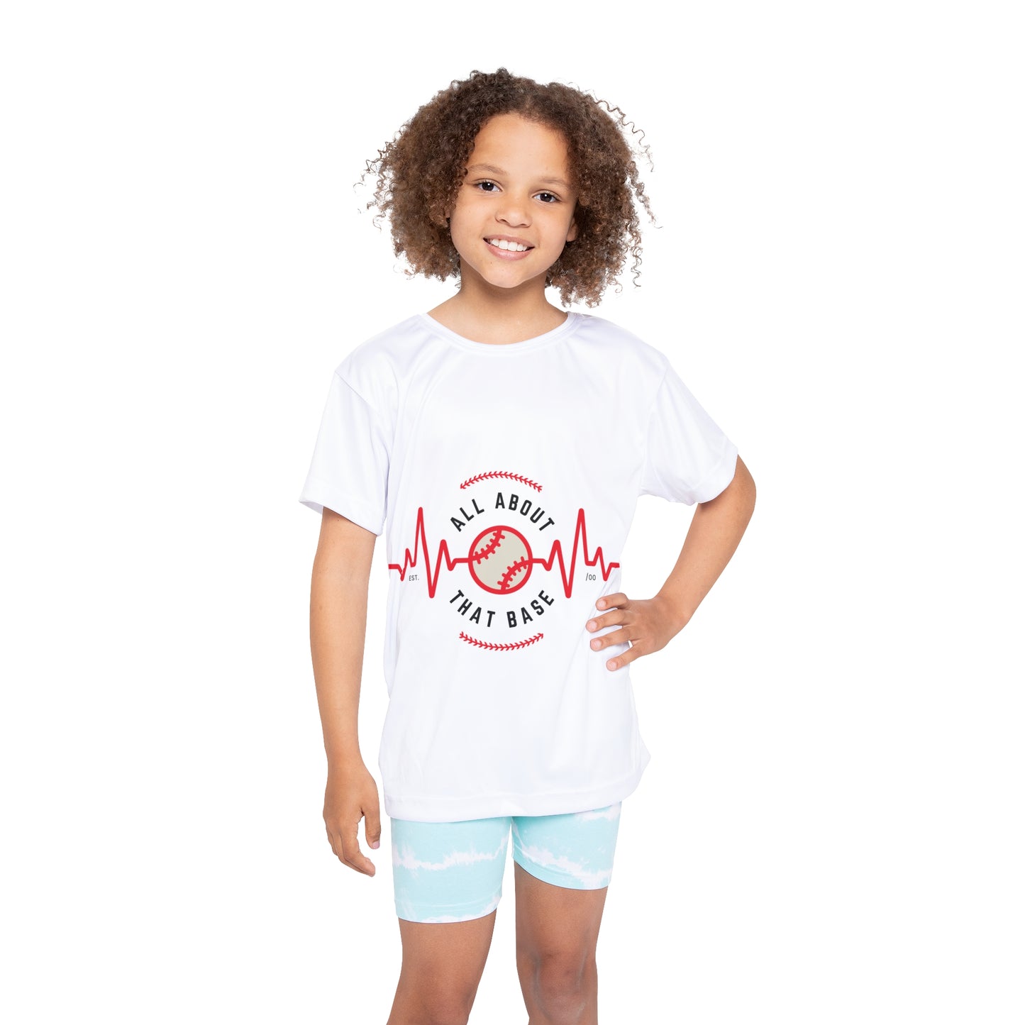 Kids Baseball Jersey – All About That Base Youth Sports Tee