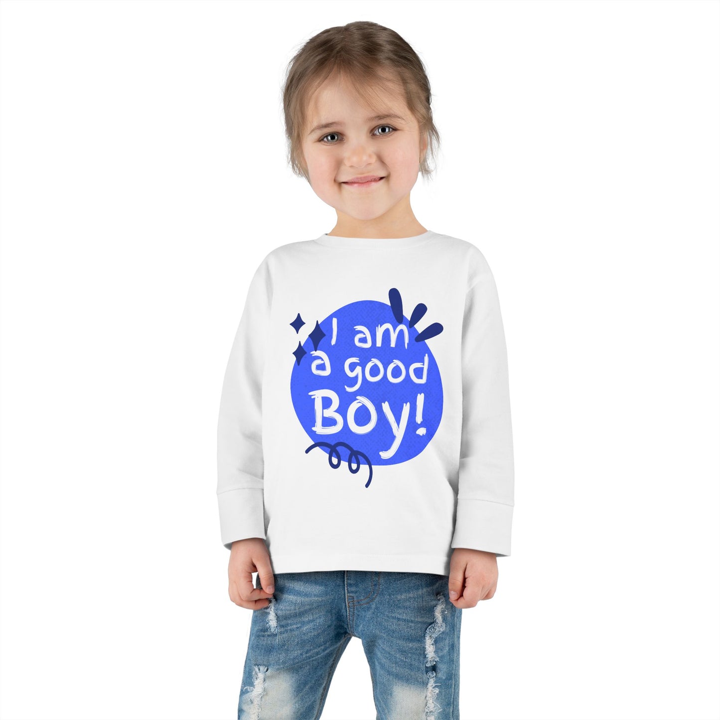 Playful Toddler Long Sleeve Tee I Am A Good Boy Kids Shirt