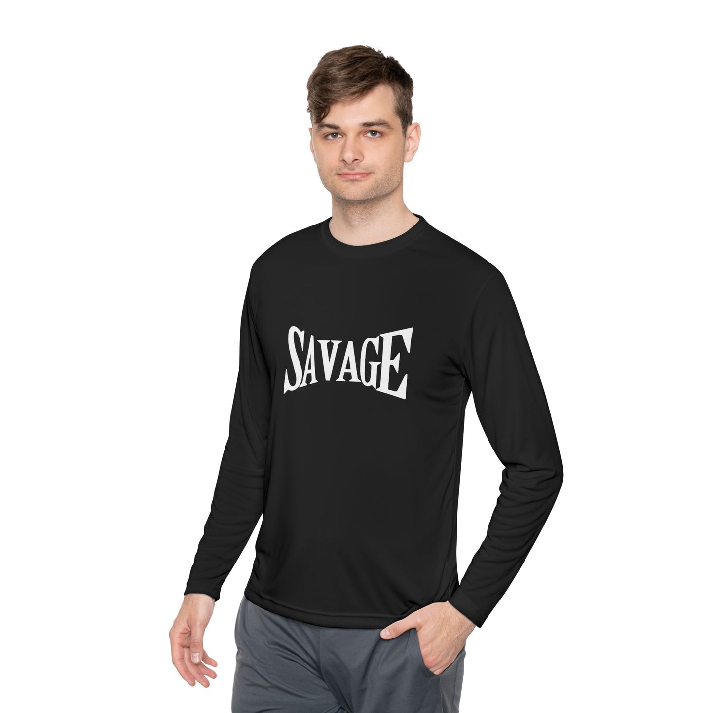 Savage Unisex Lightweight Long Sleeve Tee Casual Streetwear & Trendy