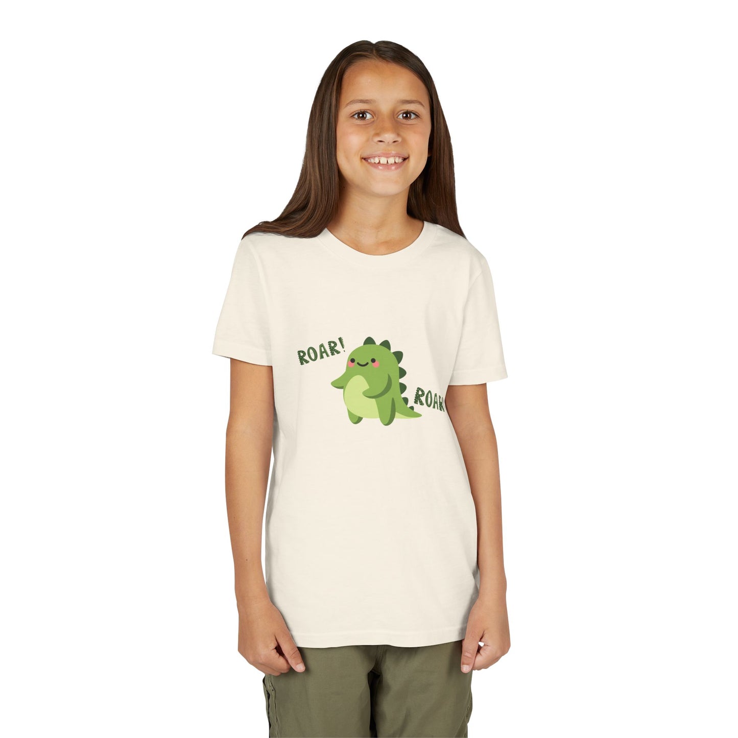 Cute Dino Roar Youth Tee Kids Dinosaur Shirt Fun Summer Outfit
